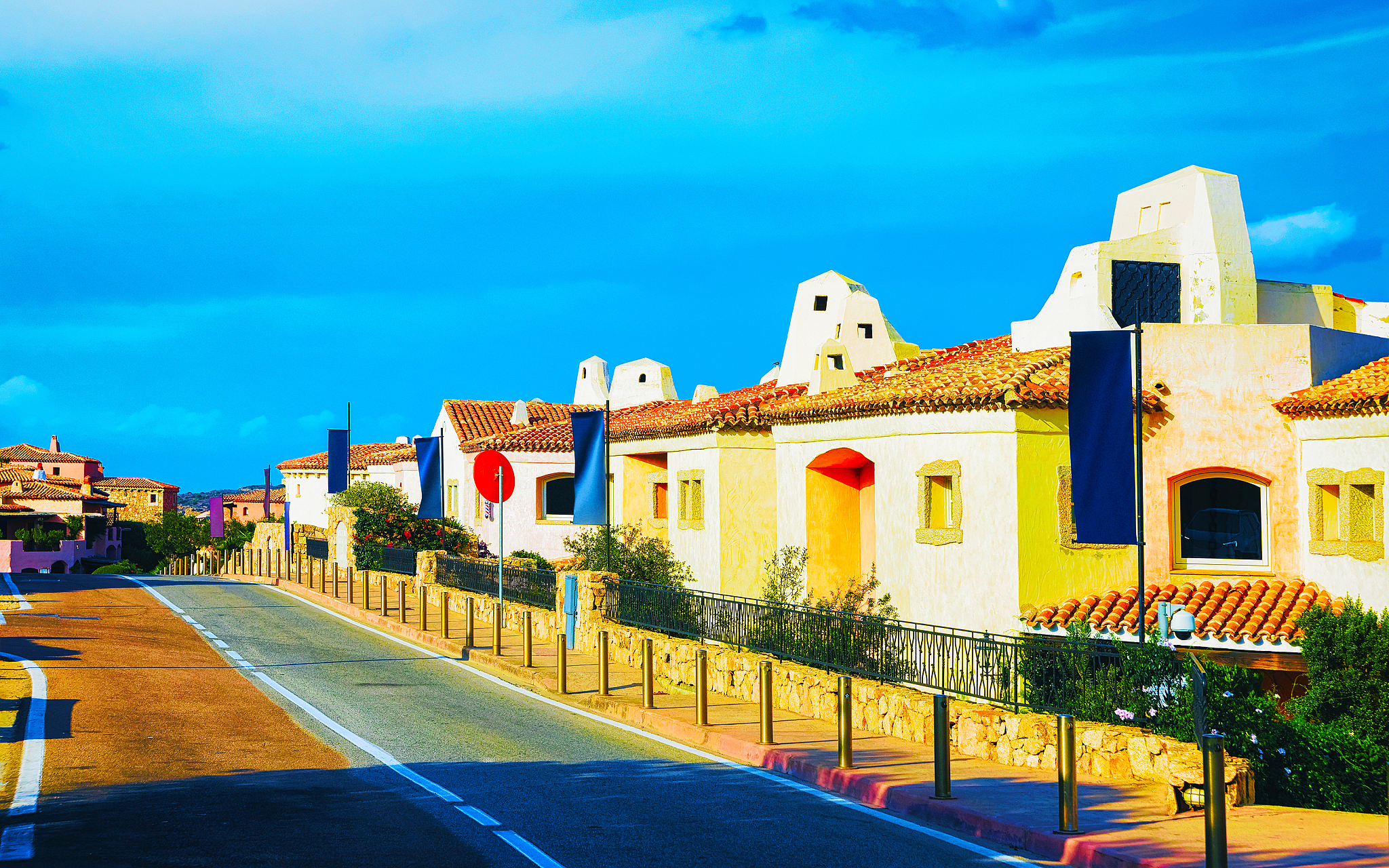 street in porto cervo resort sardinia
