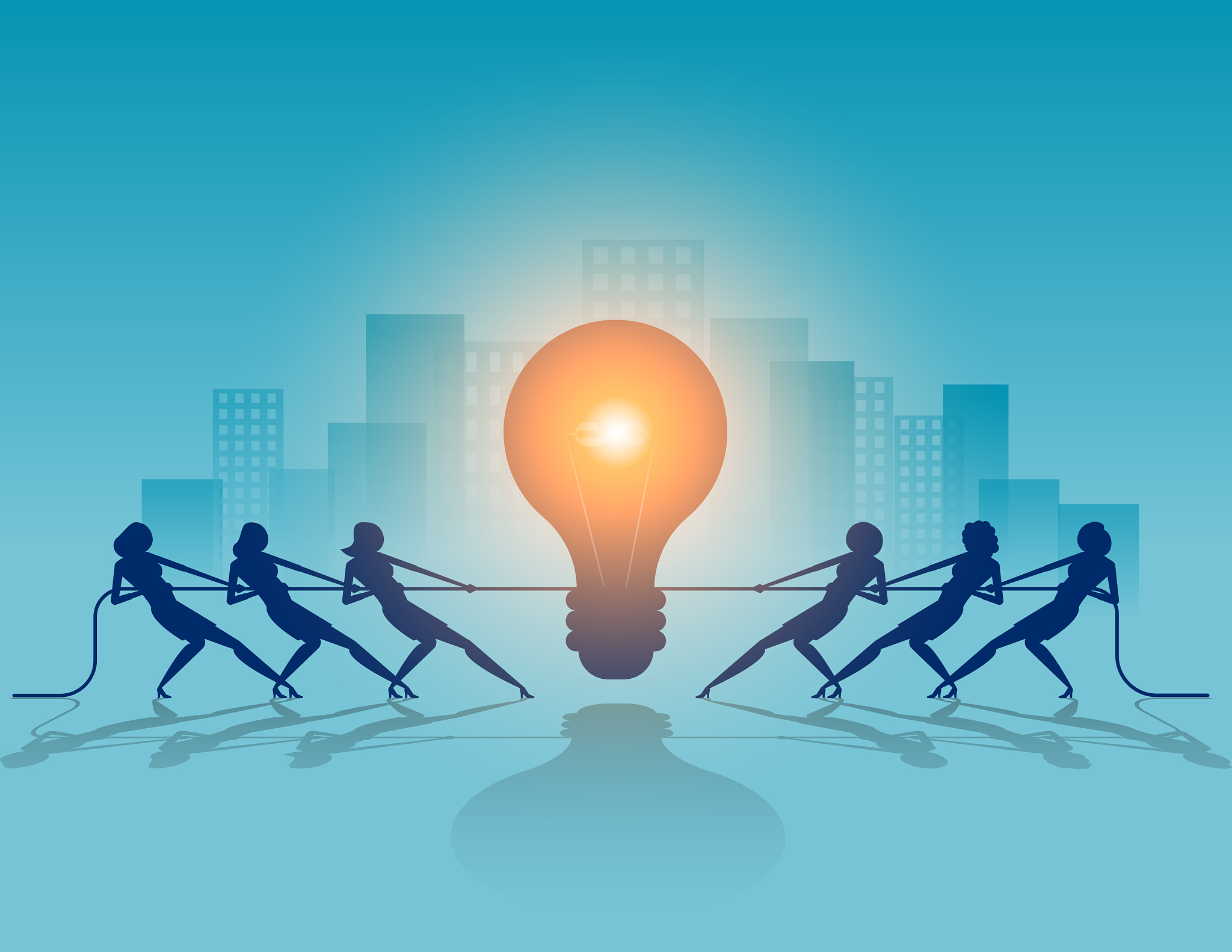 silhouette business and ideas concept business