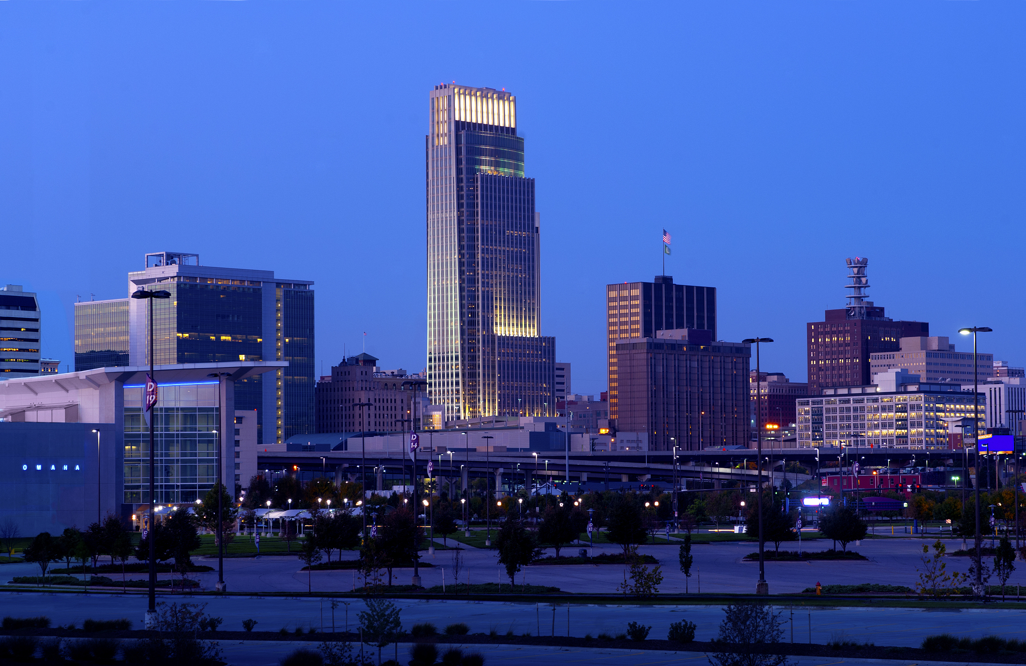 skyline of omaha, nebraska