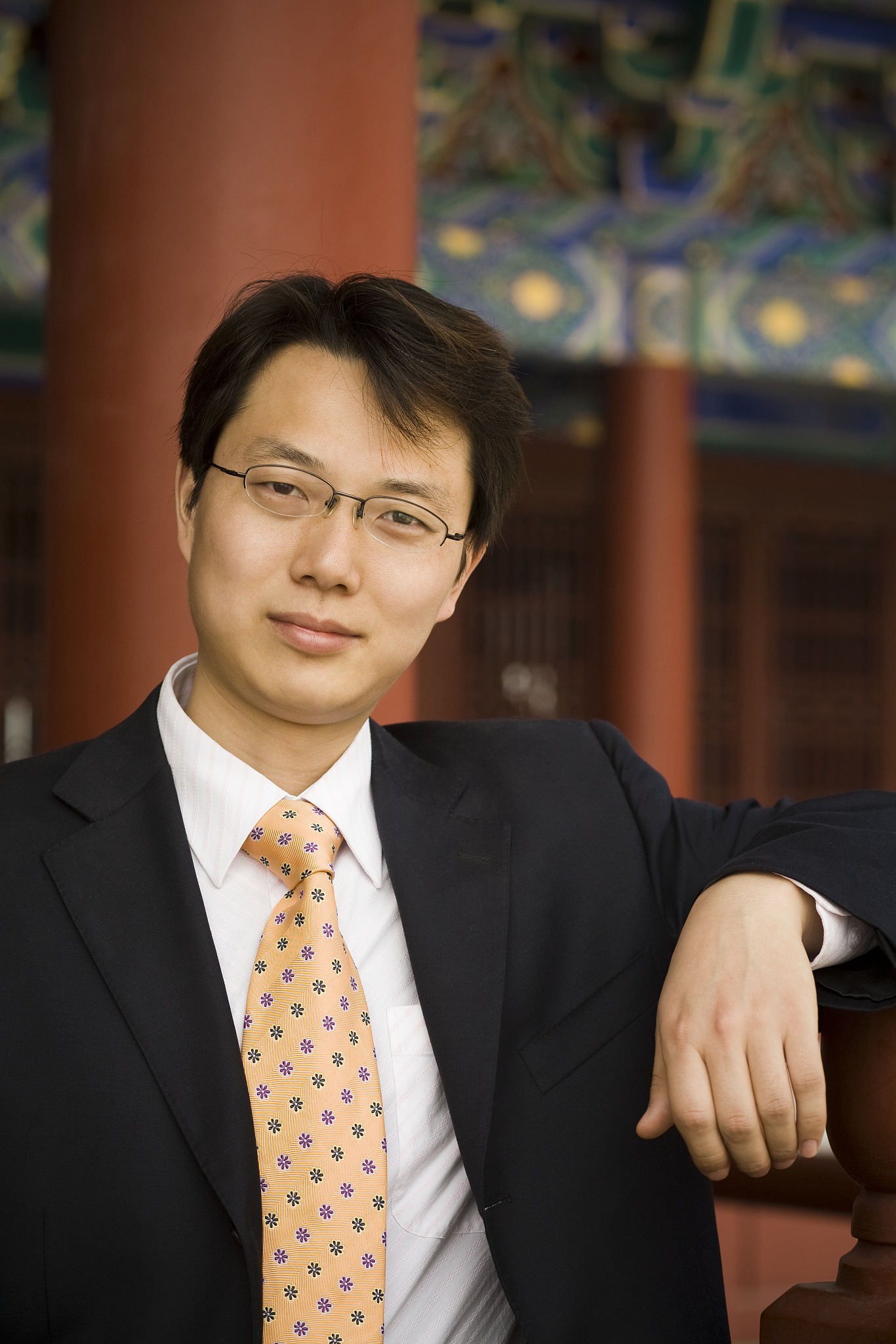 portrait of a businessman in asia smiling