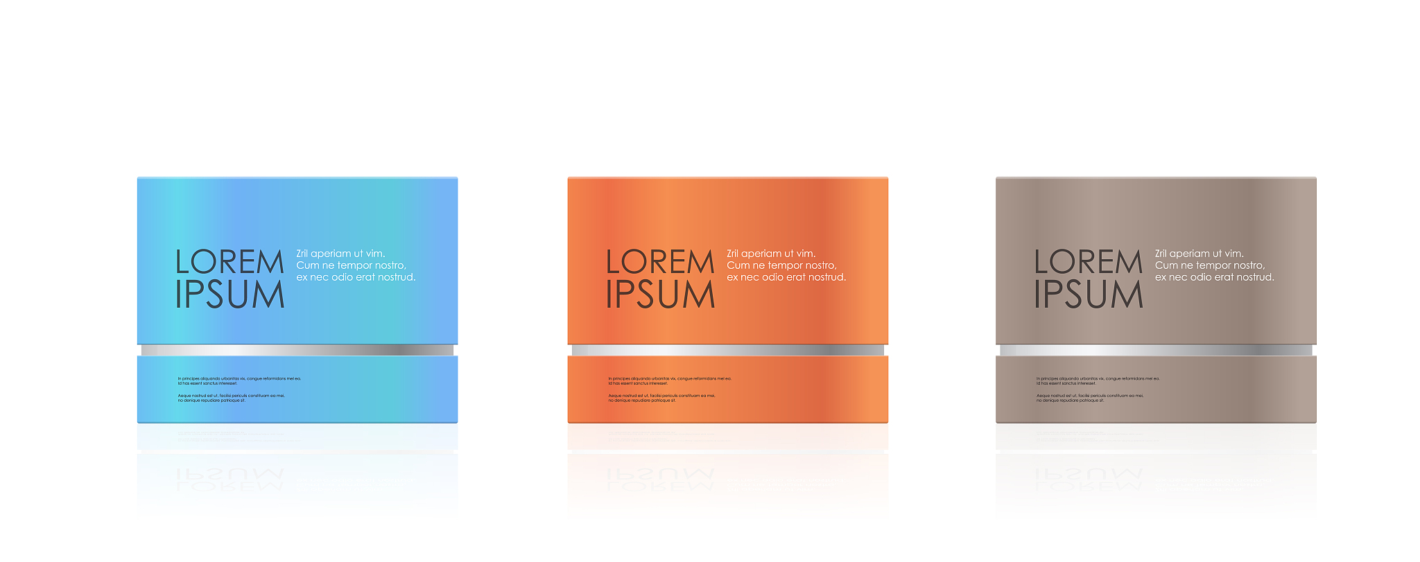 set colorful jars for cosmetic cream realistic packages collecti