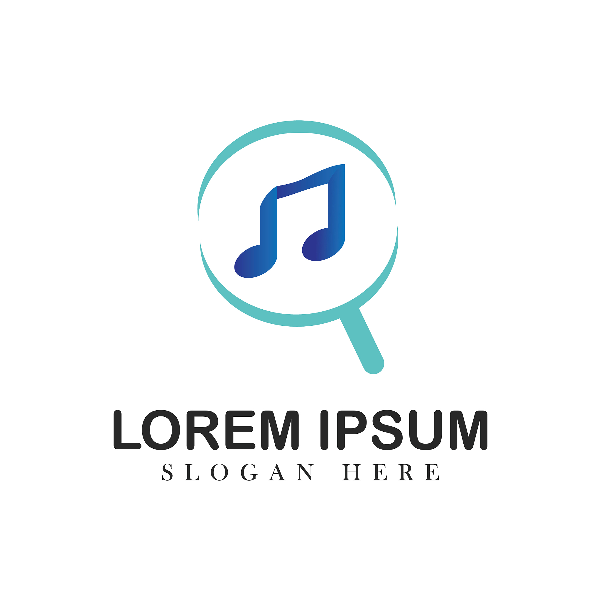 music logo design element simple symbol note