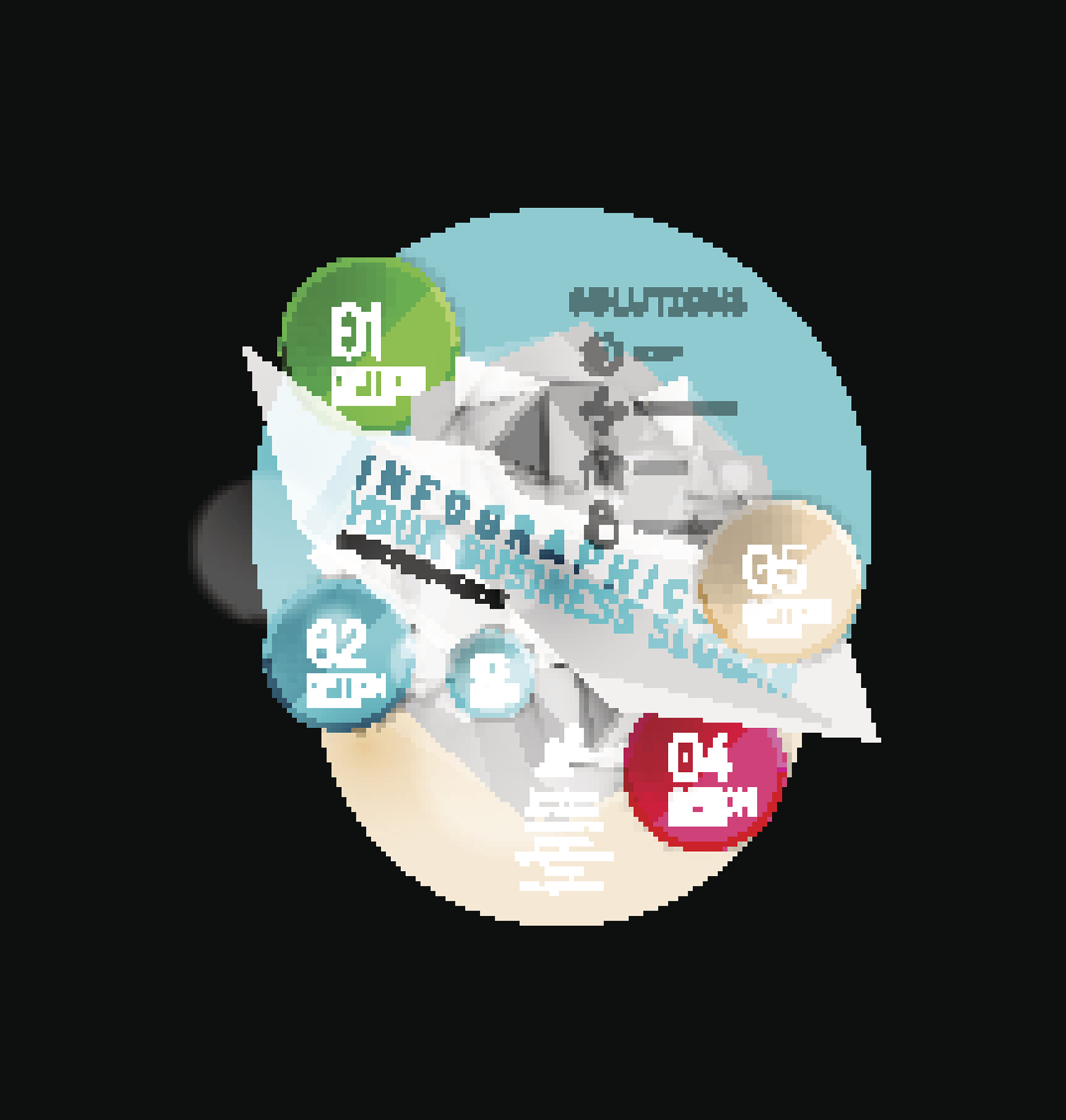 business abstract triangular infographics layout