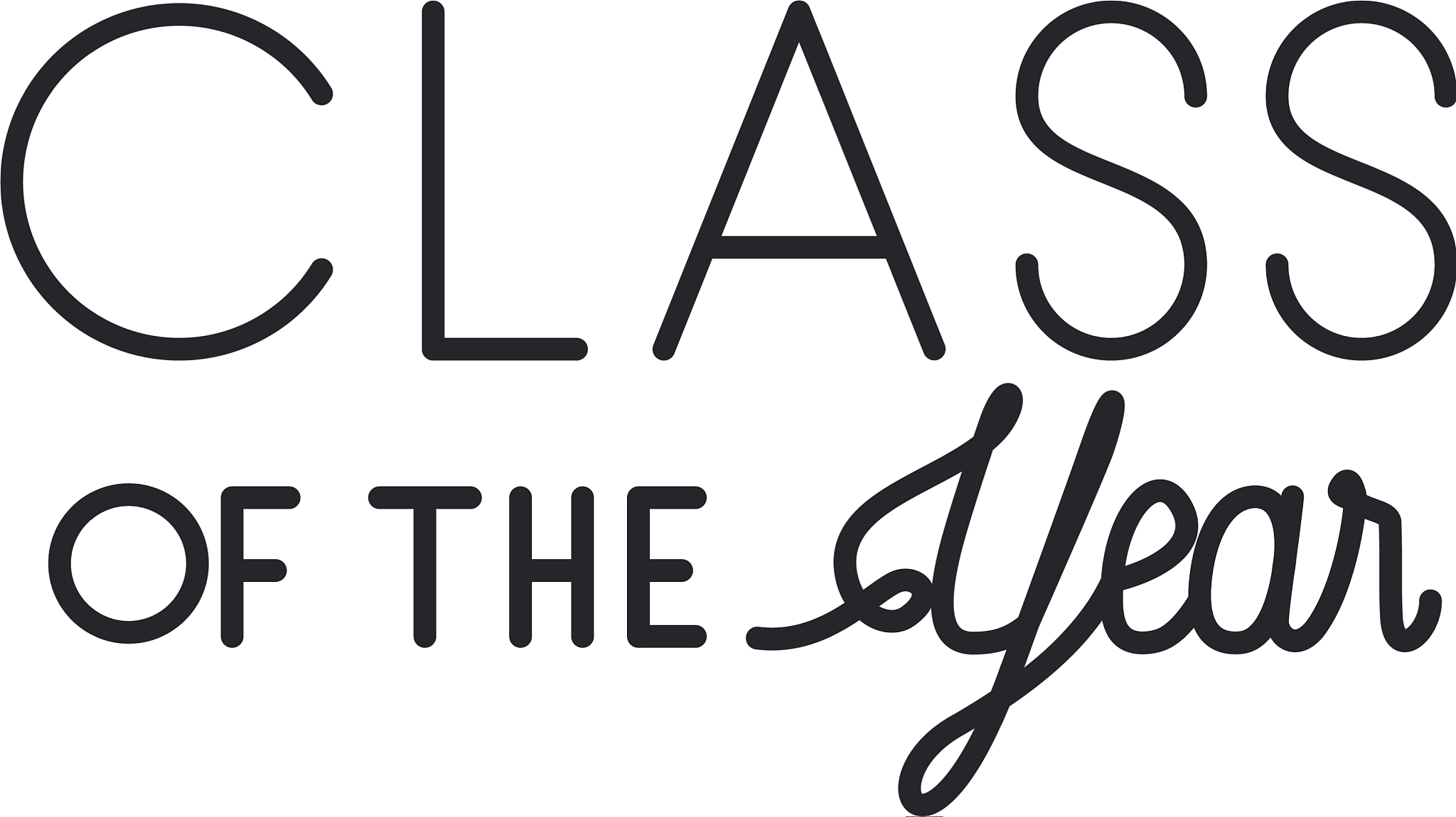 class year hand made font