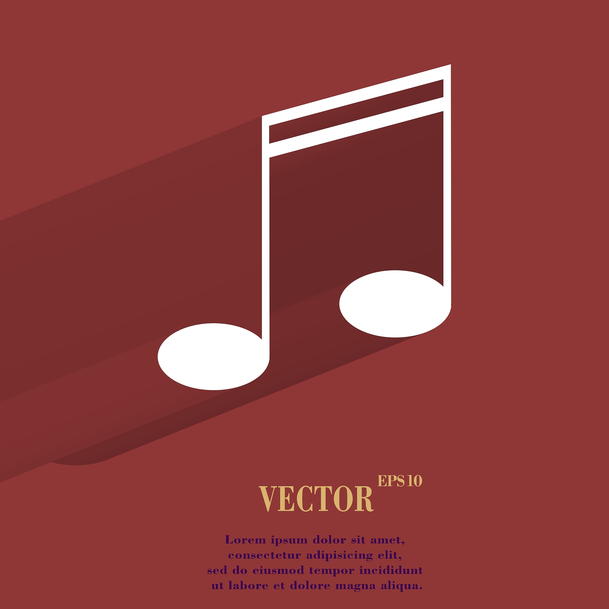 music elements notes web icon flat design