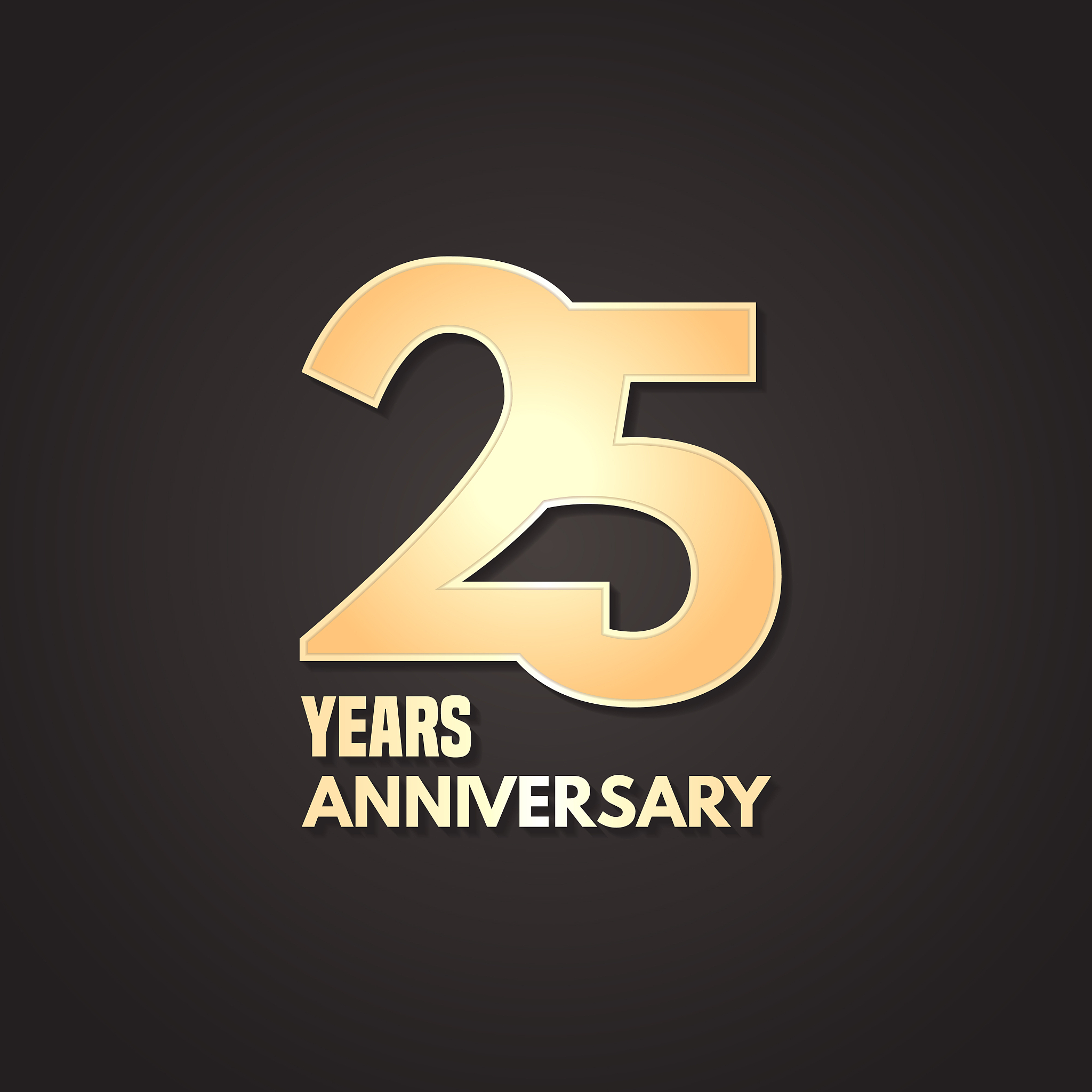 25 years anniversary vector icon, logo. graphic design element