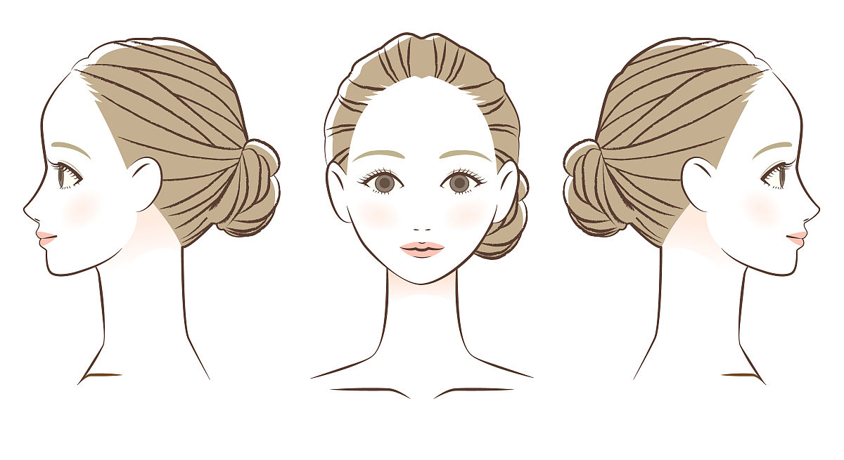 她的脸部正面面向镜头带有10度侧脸这句话的描述合理吗？