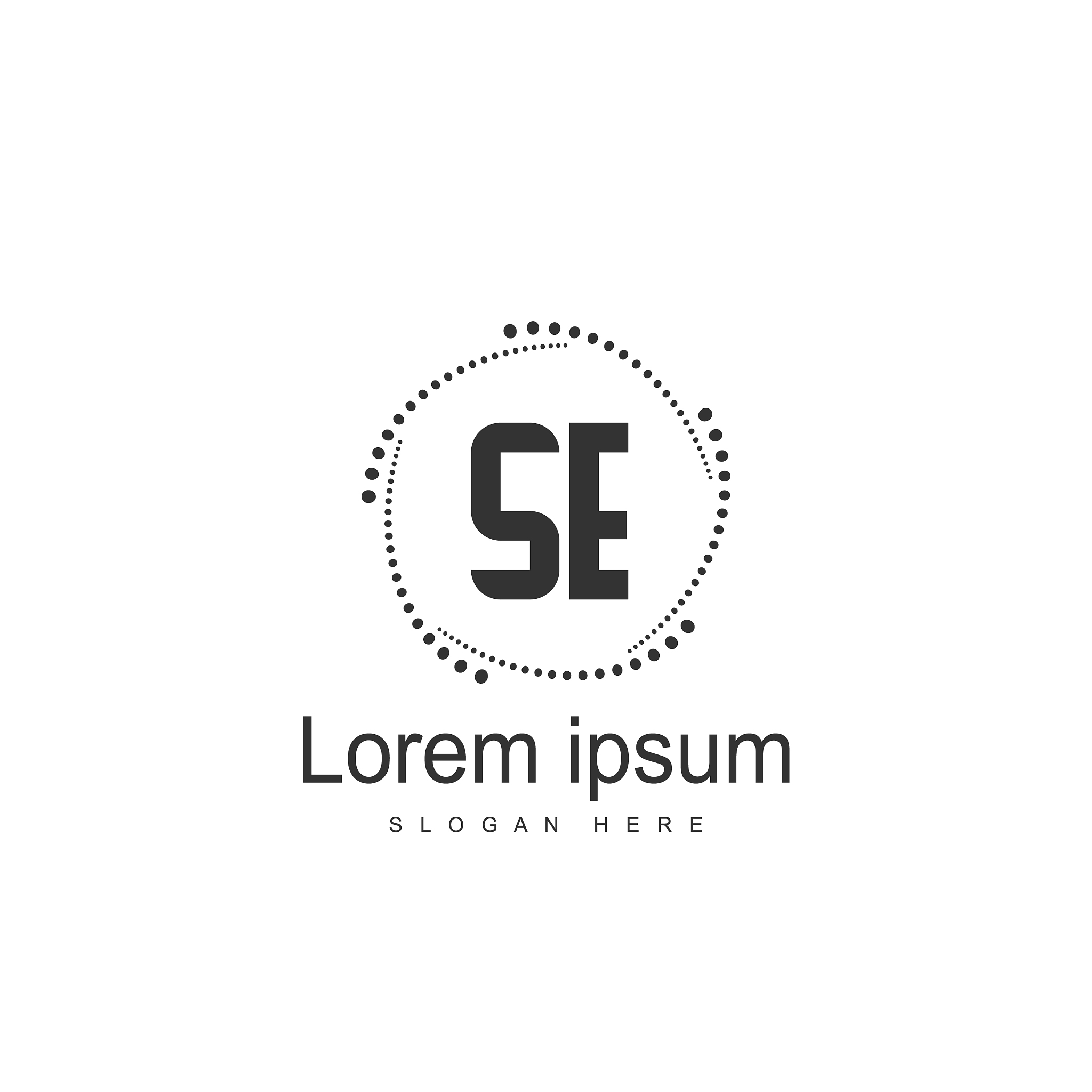 se letter logo design initial se logo template