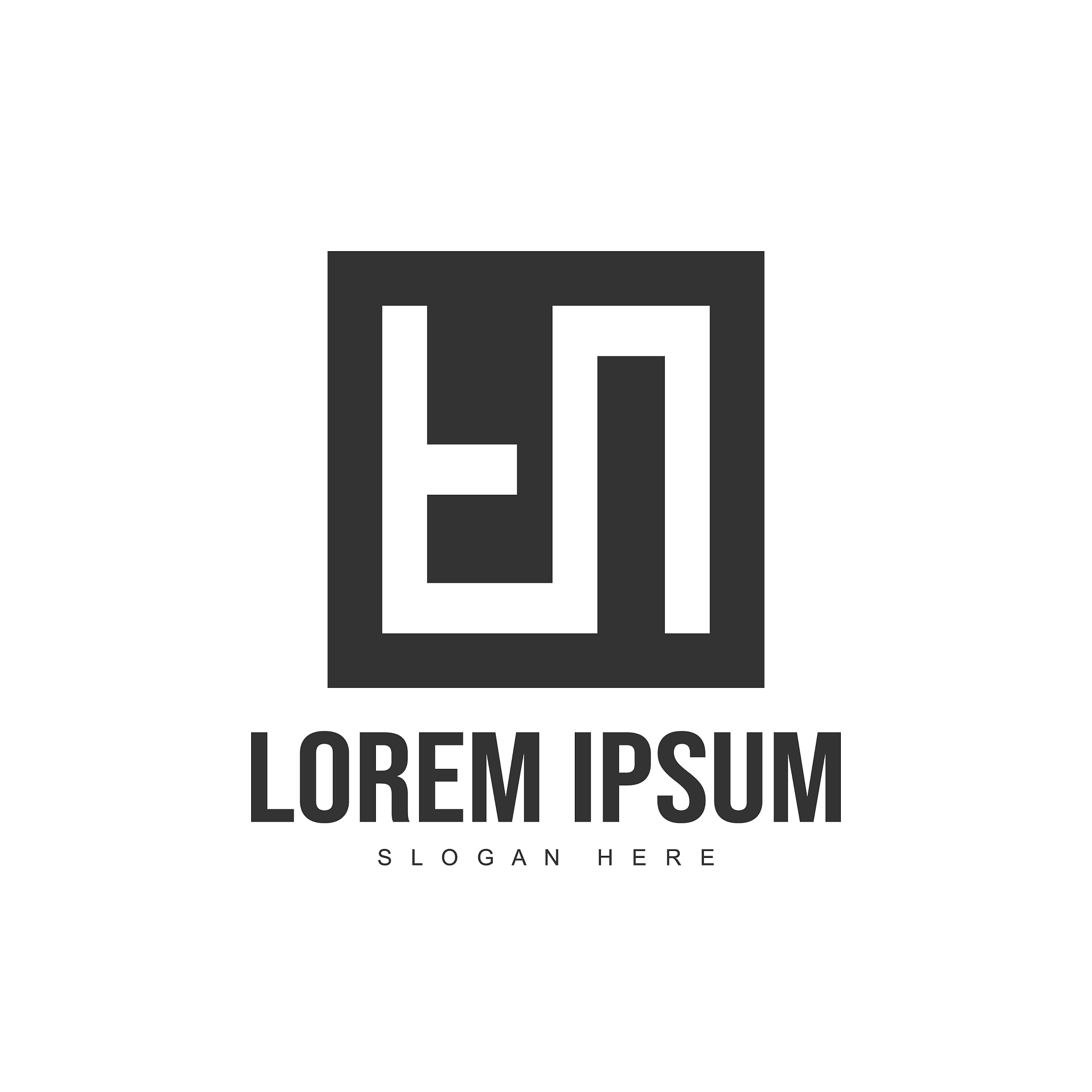 initial letter logo template minimalist letter