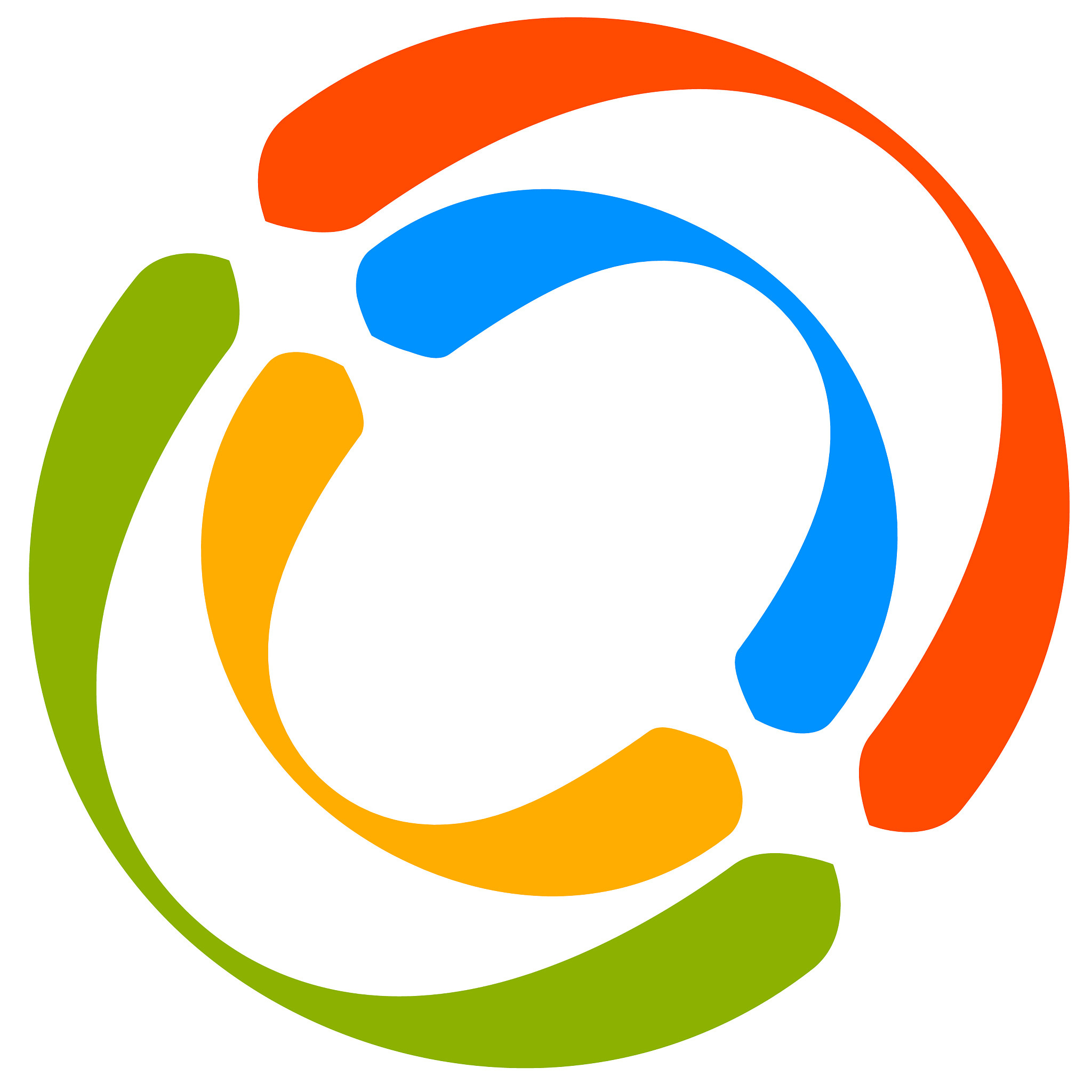 colorful circle motif with two-part circles