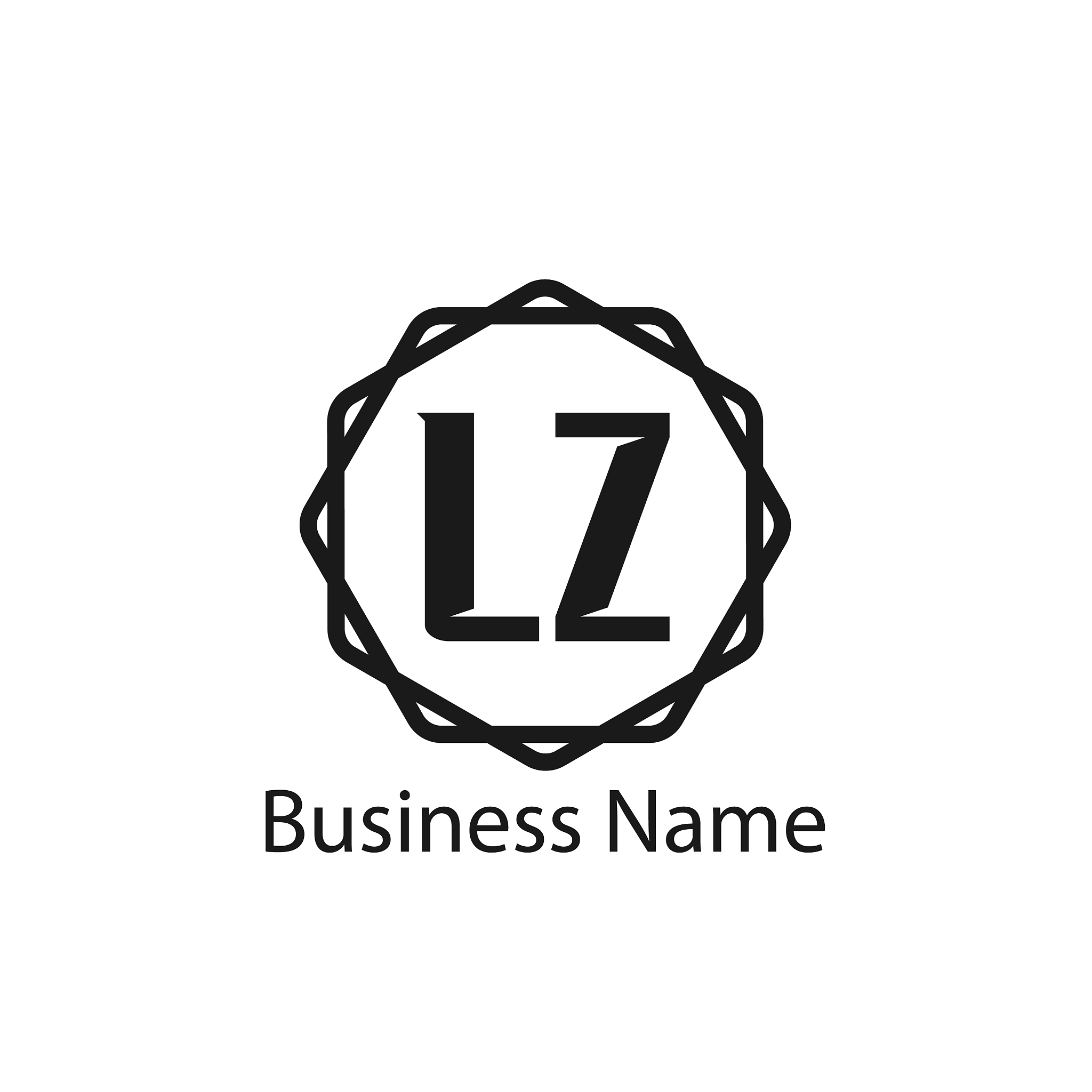 initial letter lz logo template design