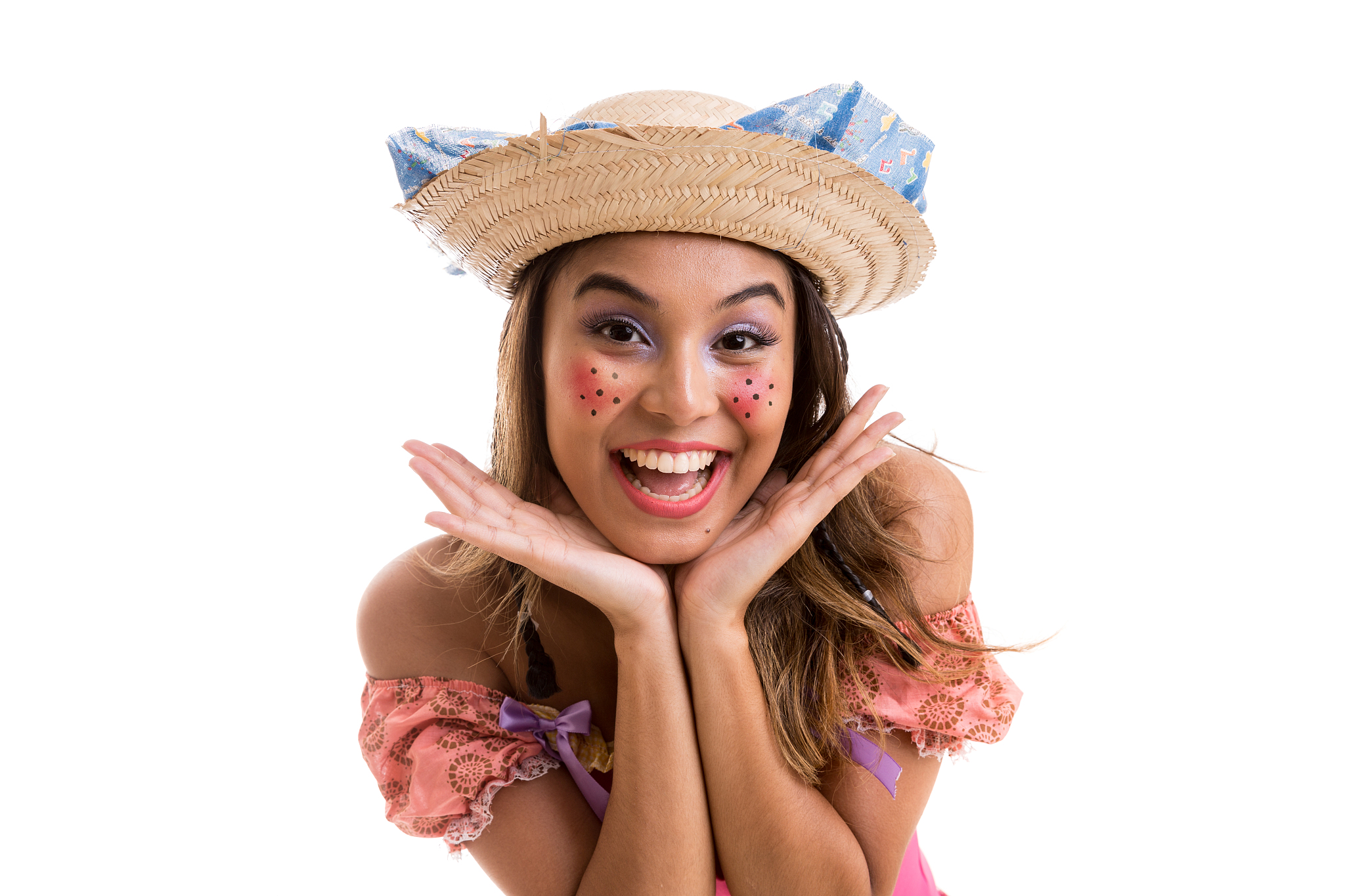 brazilian woman on junina party costume