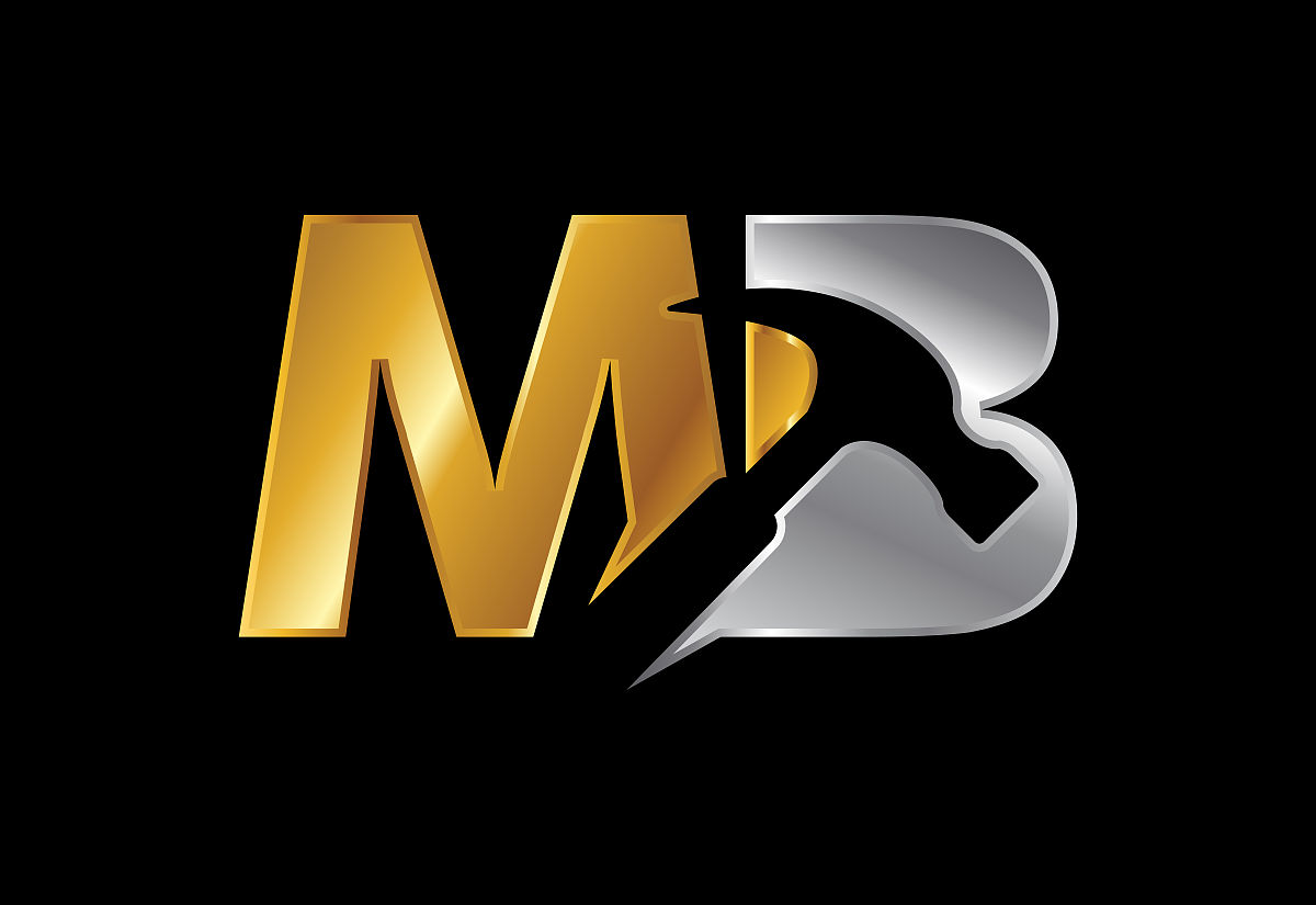 第一个字母m b标志设计矢量.图形字母符号的企业业务标识