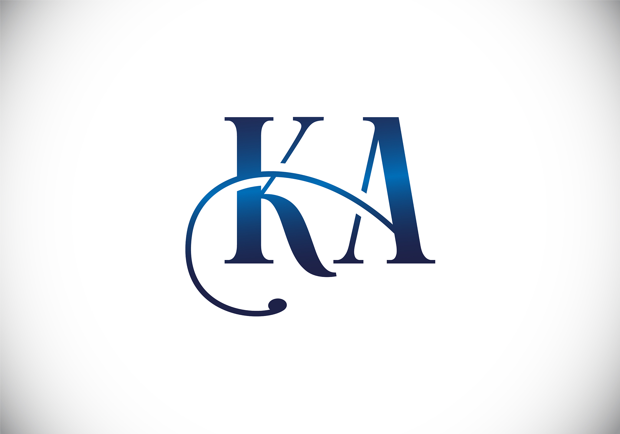 initial monogram letter k a logo design template