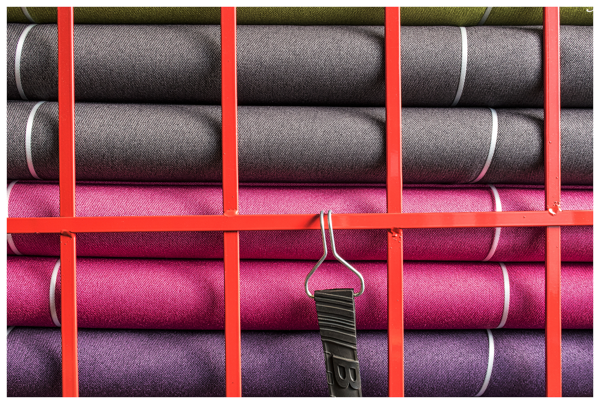 rolled up of fabric