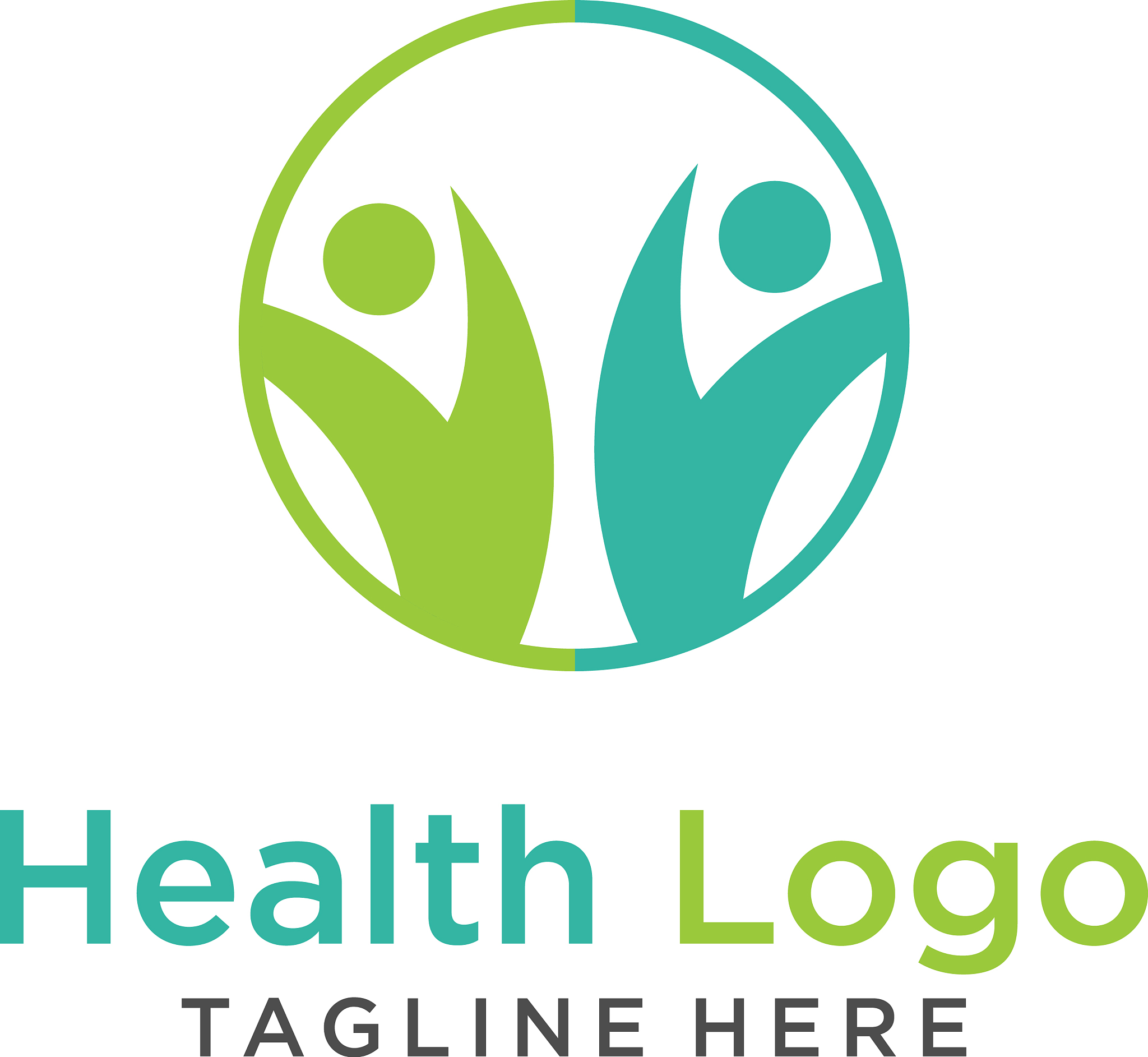 human health logo healthy and fitness logo design