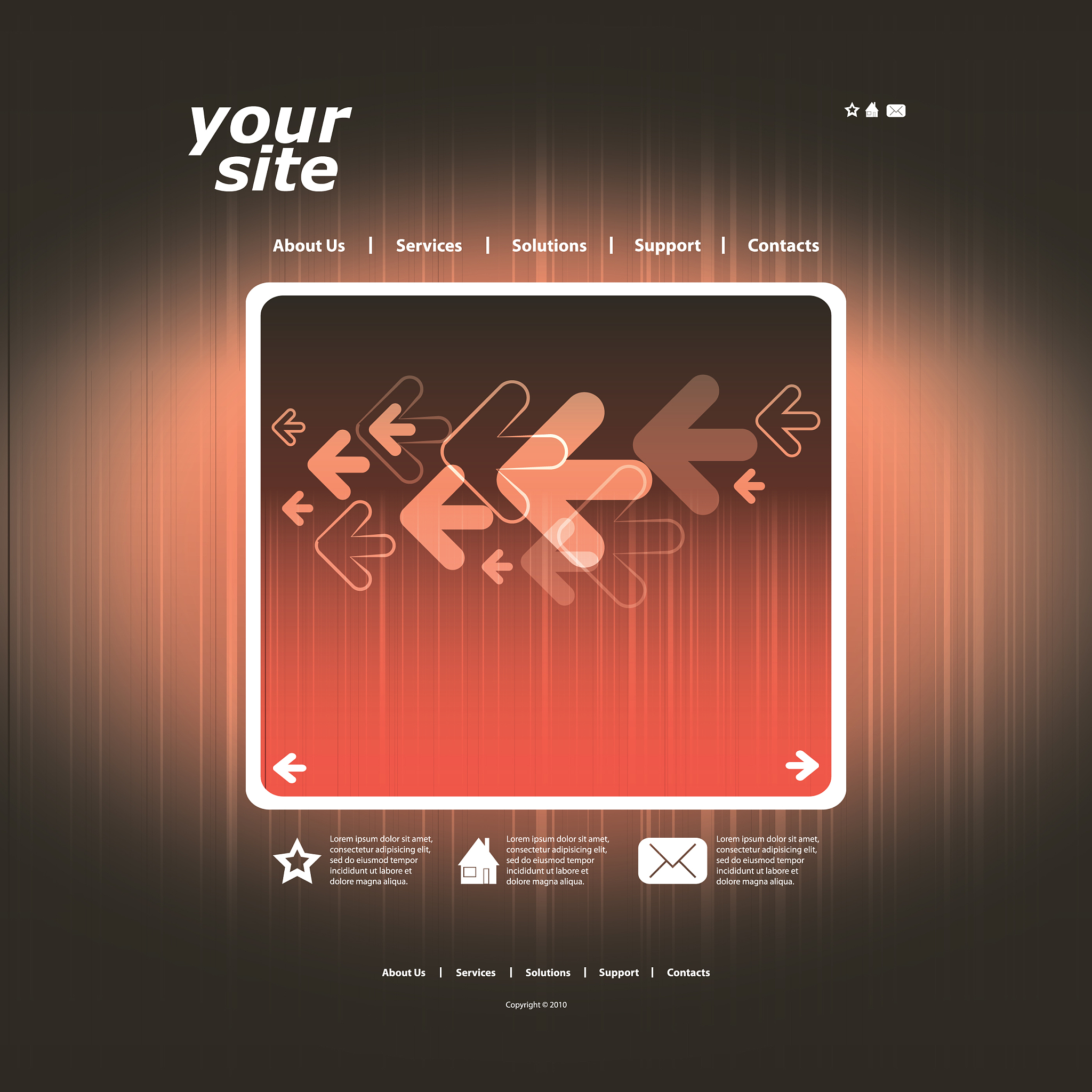 one page website template