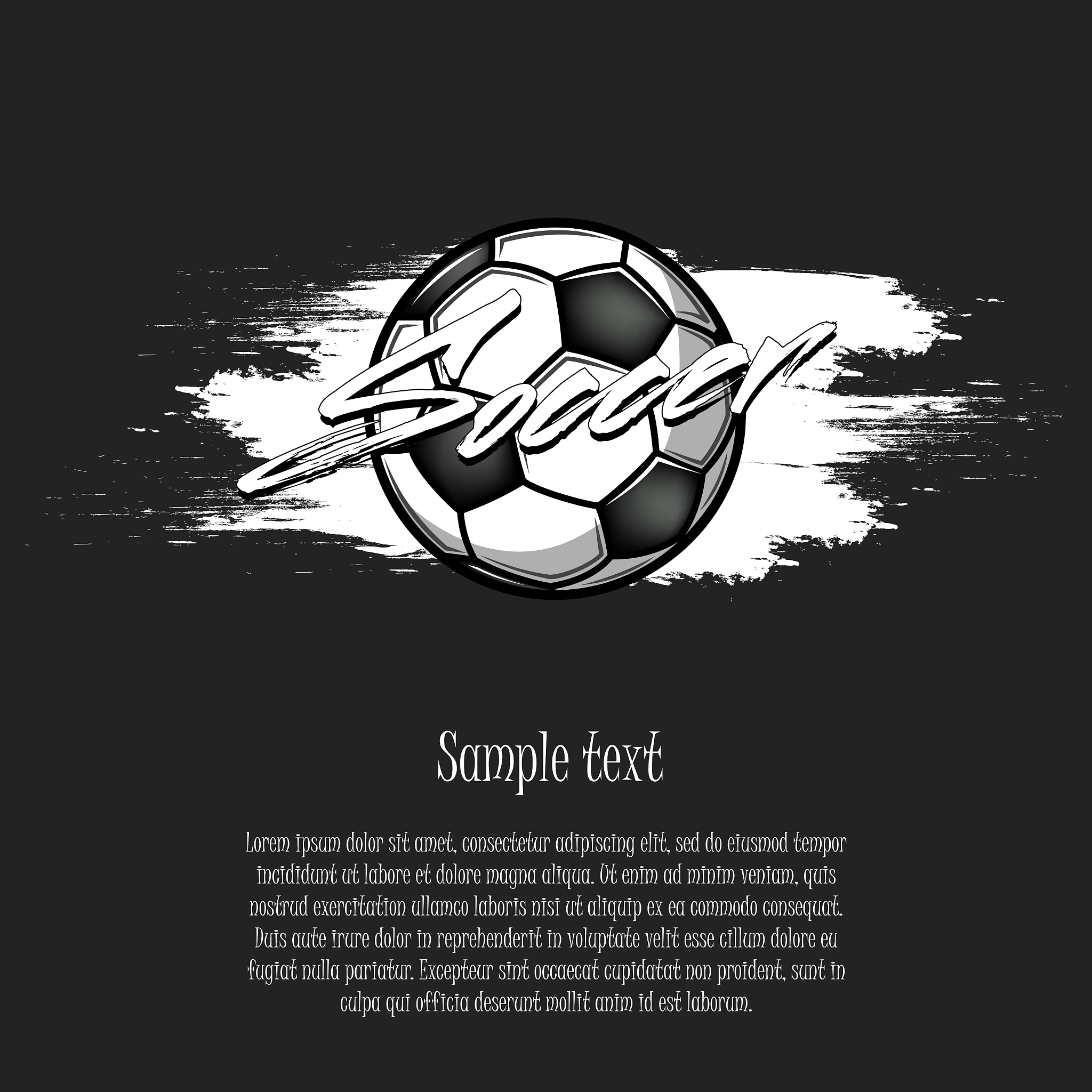 soccer ball on background blots