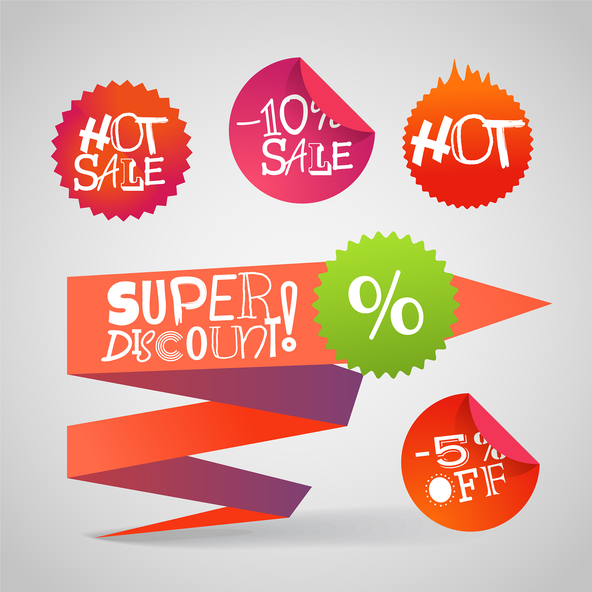 color polygonal origami shopping banners super