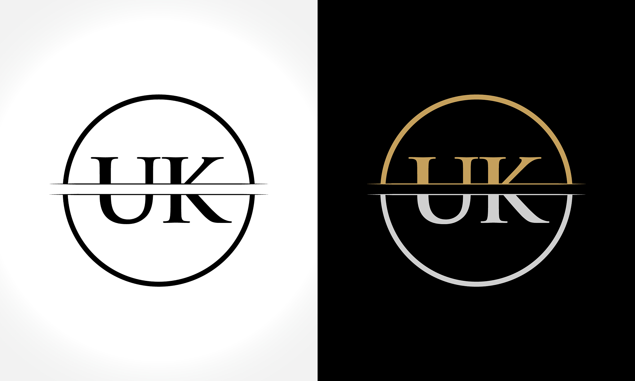 initial letter uk logo design template uk letter