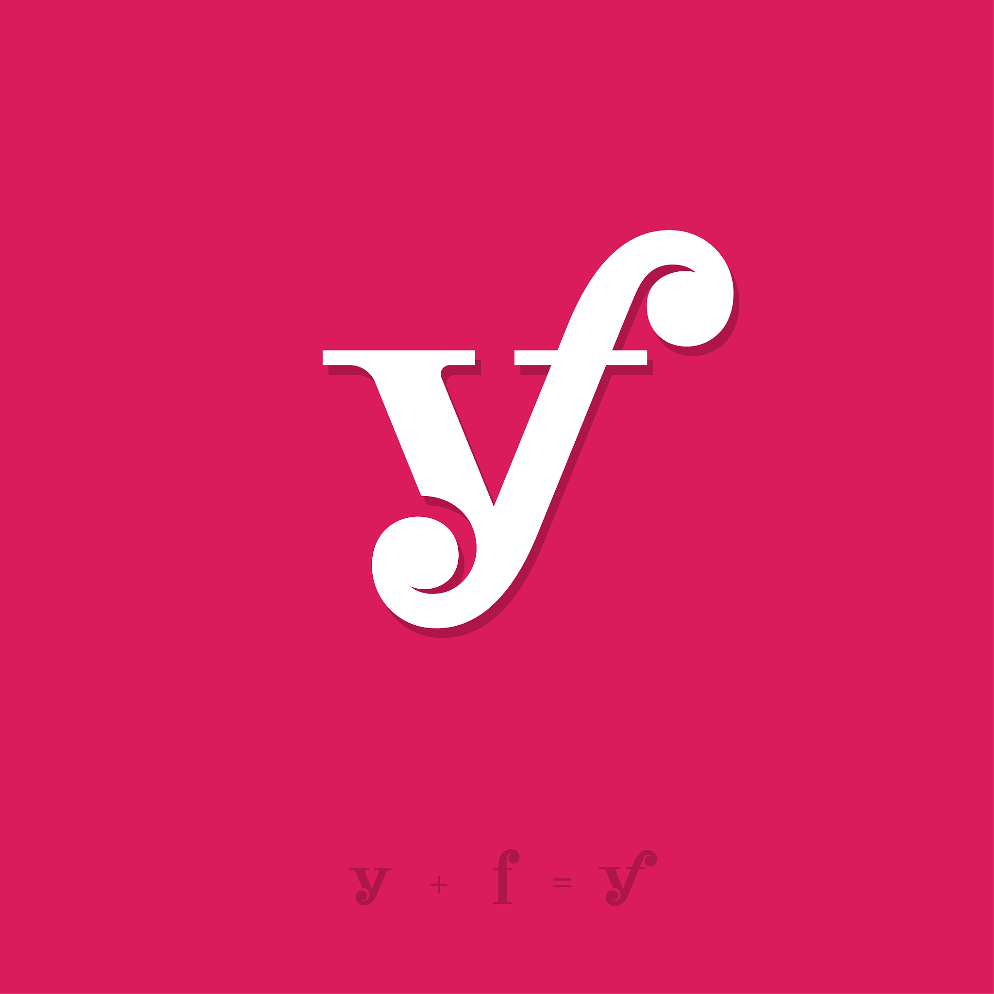 y and f combined letters initial of beautiful