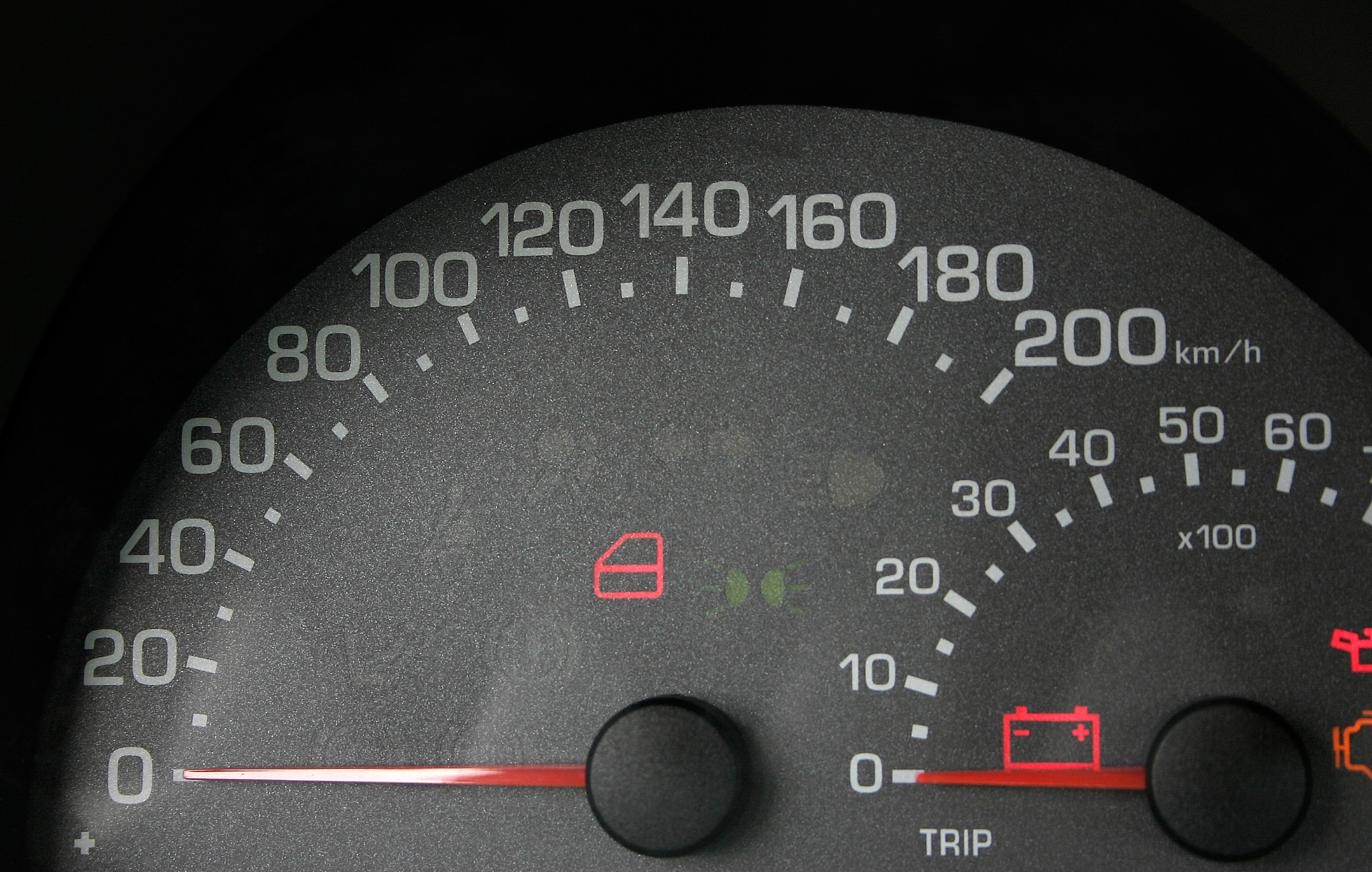 zero to 200 kmh speedometer