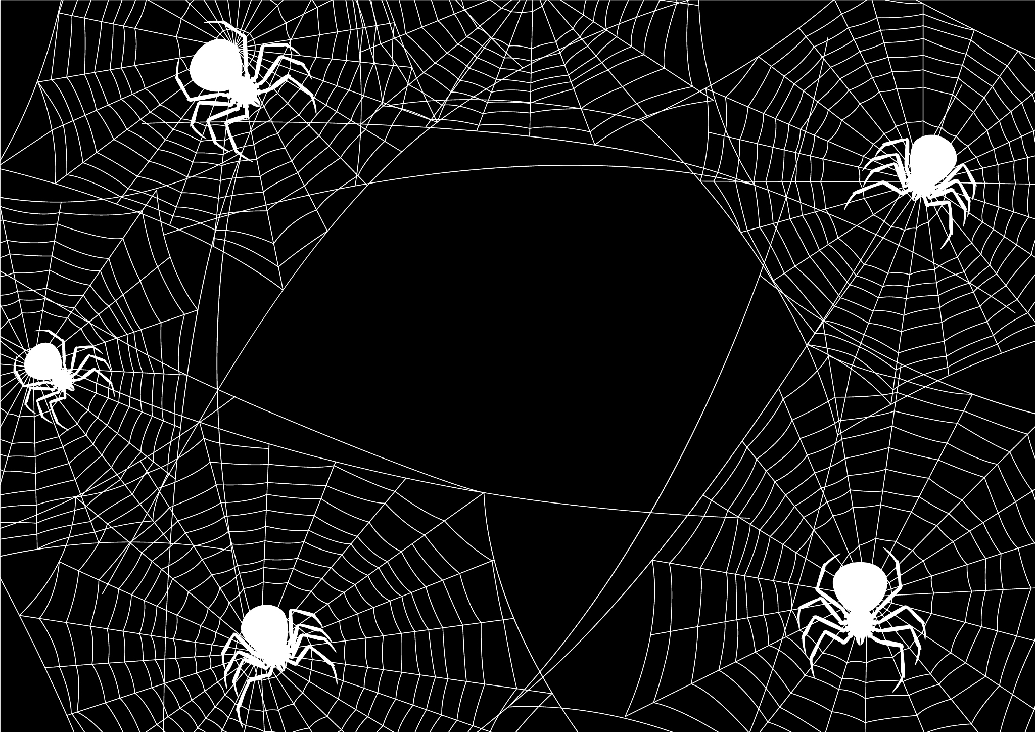 background with black widow spiders