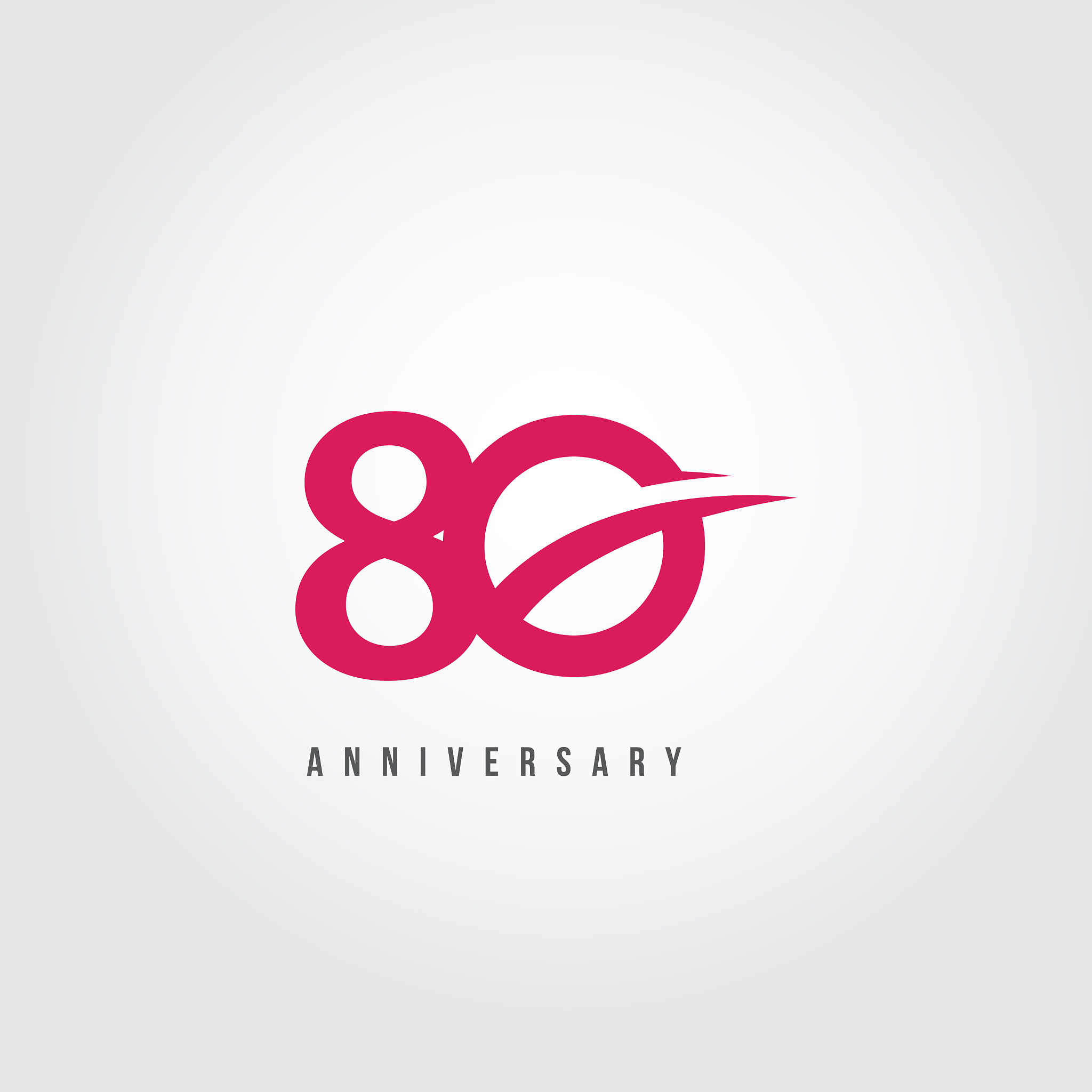 80 year anniversary template design