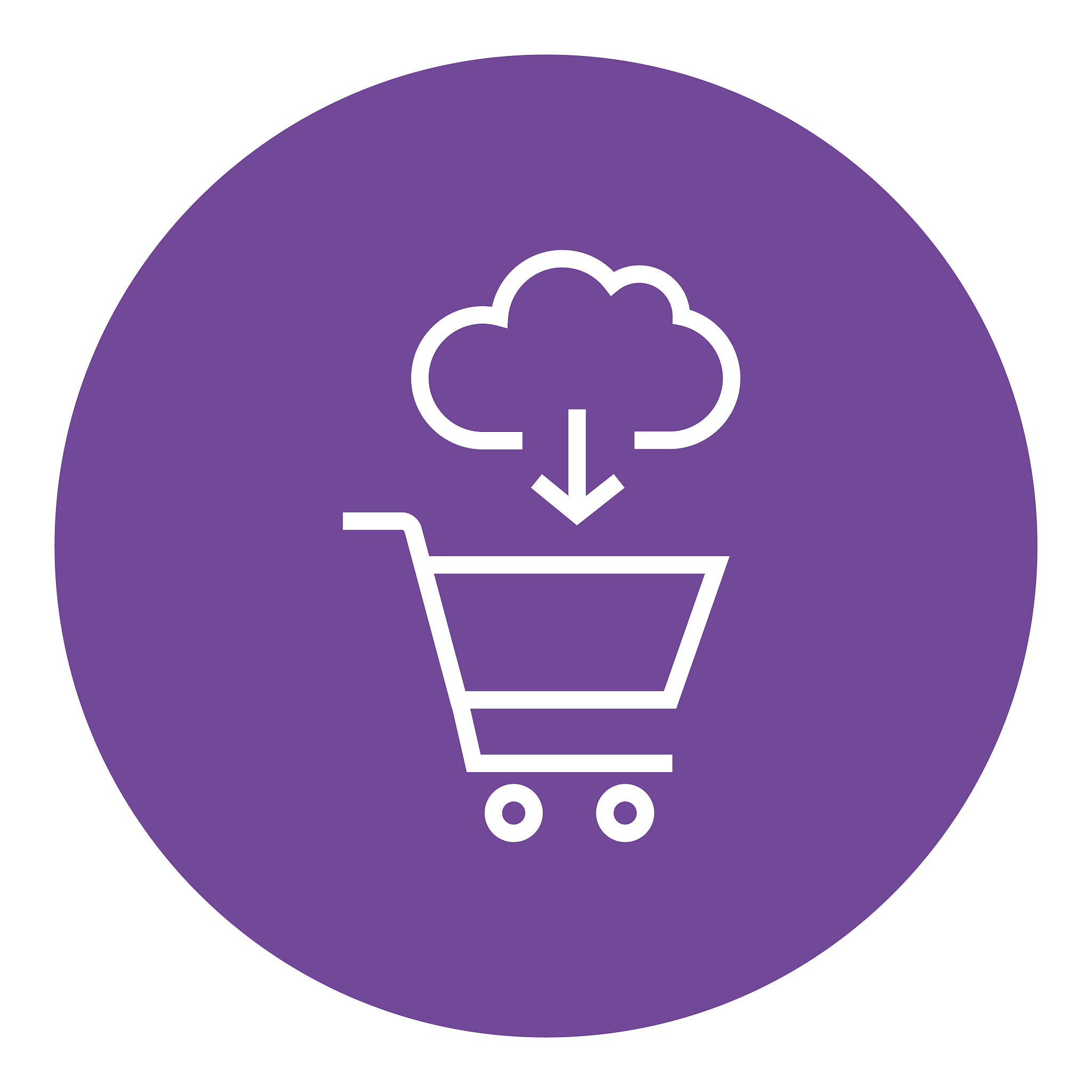 online shopping line icon