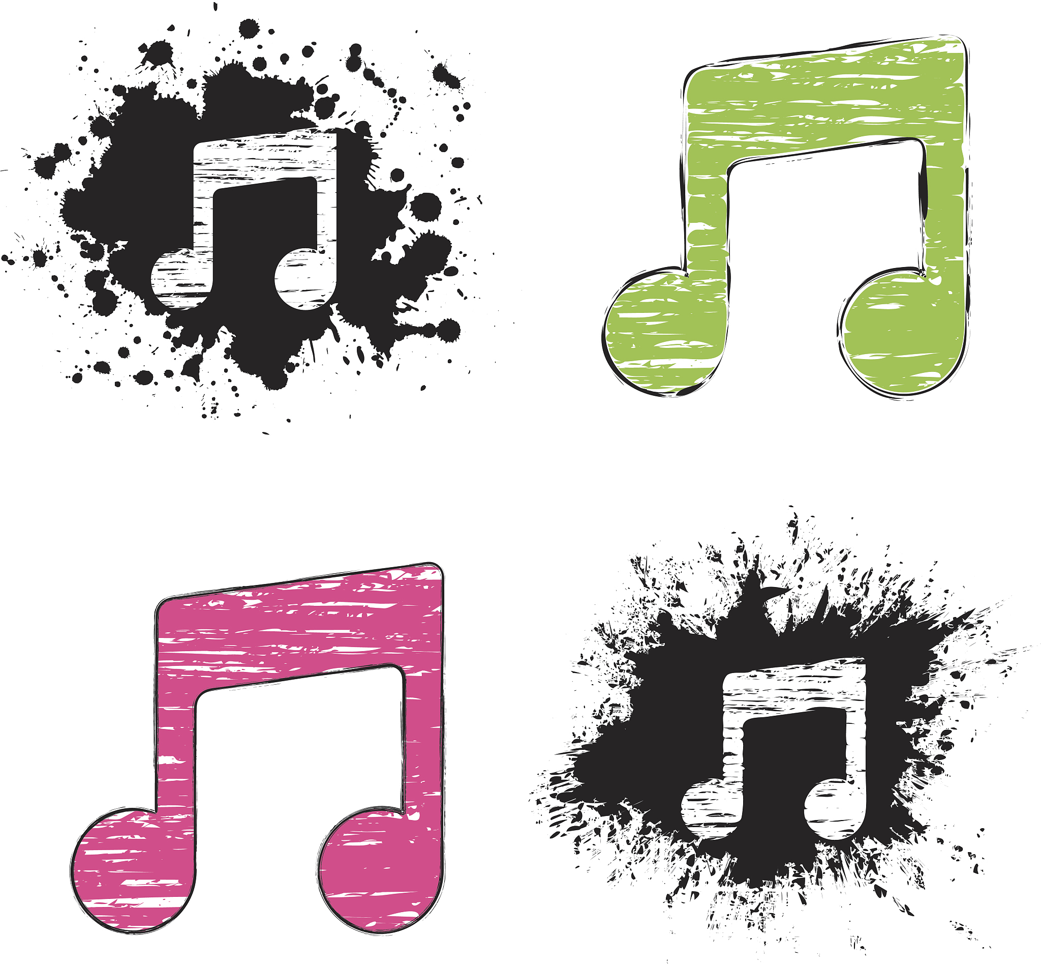grunge icons - musical note