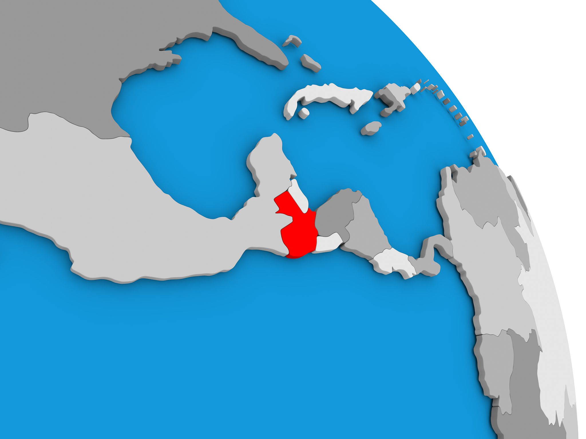 guatemala on globe