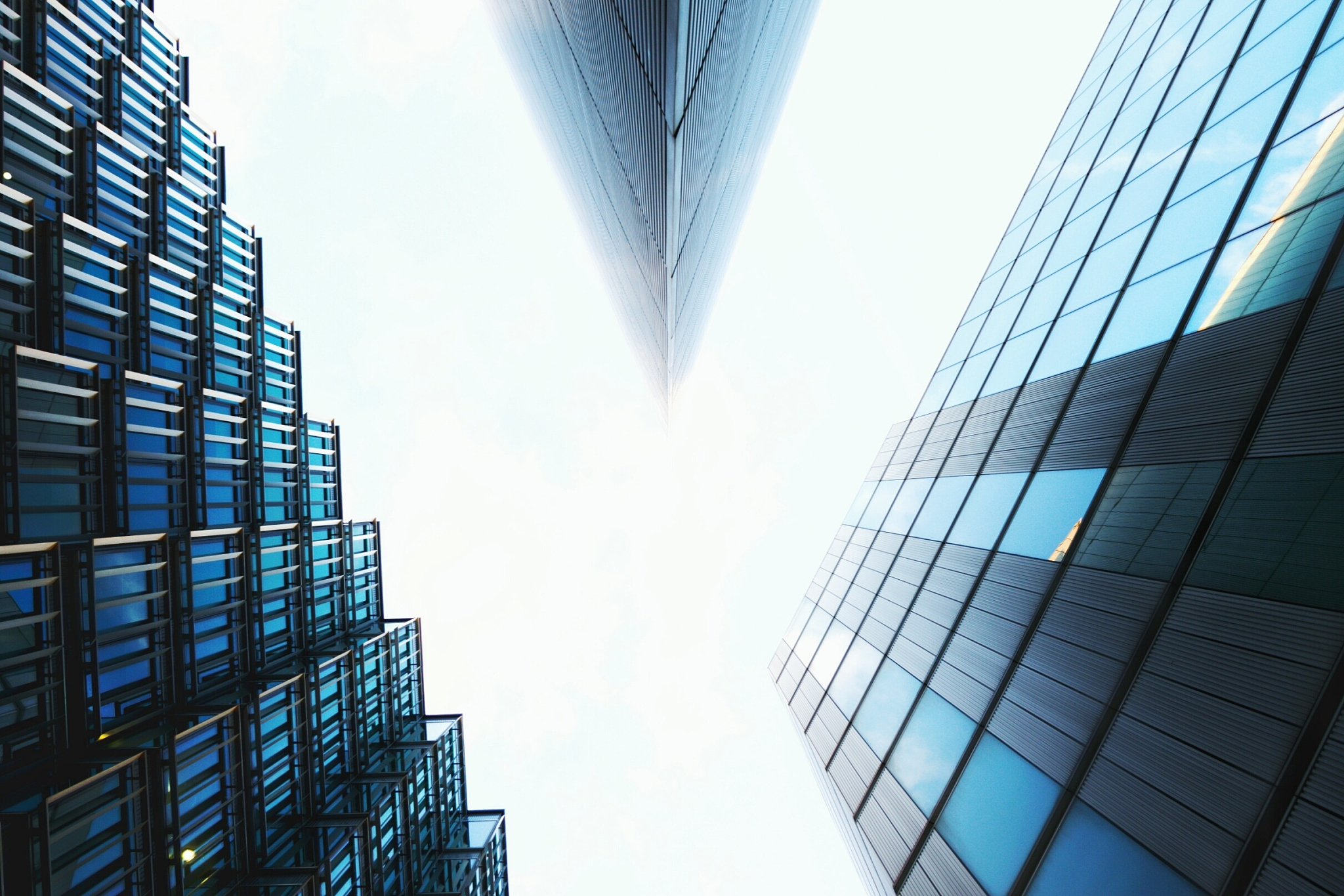low angle view of tall buildings against clear sky