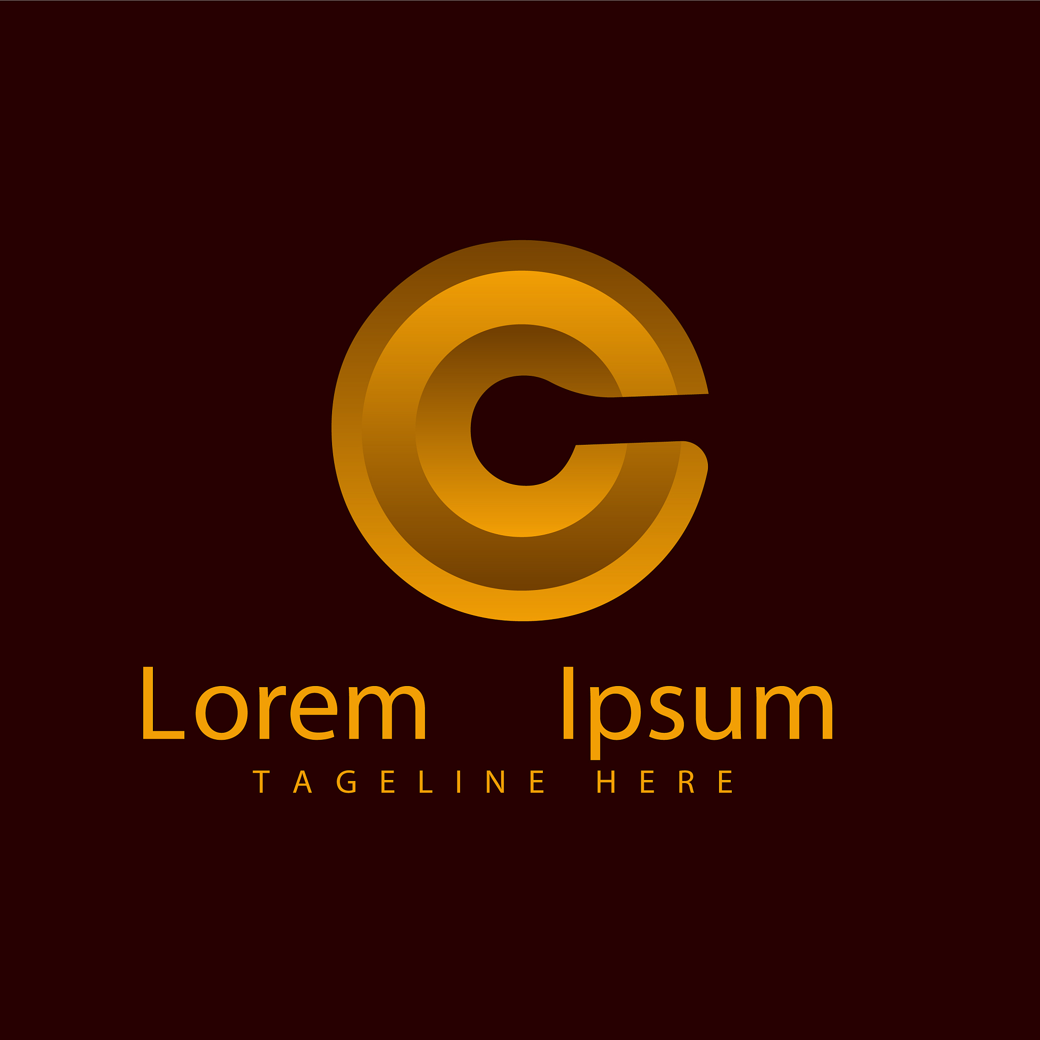 initial letter c logo design template