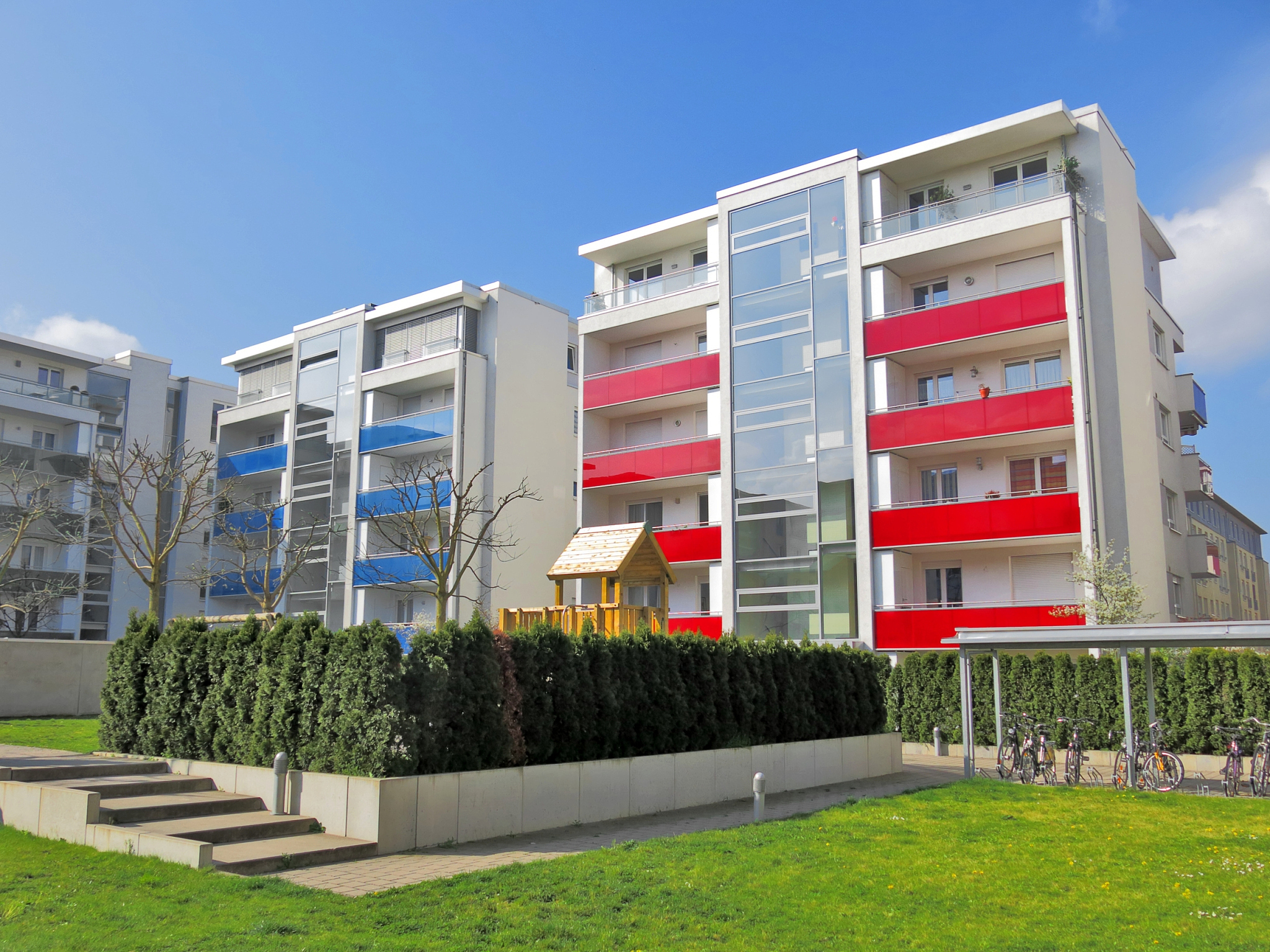 apartment blocks