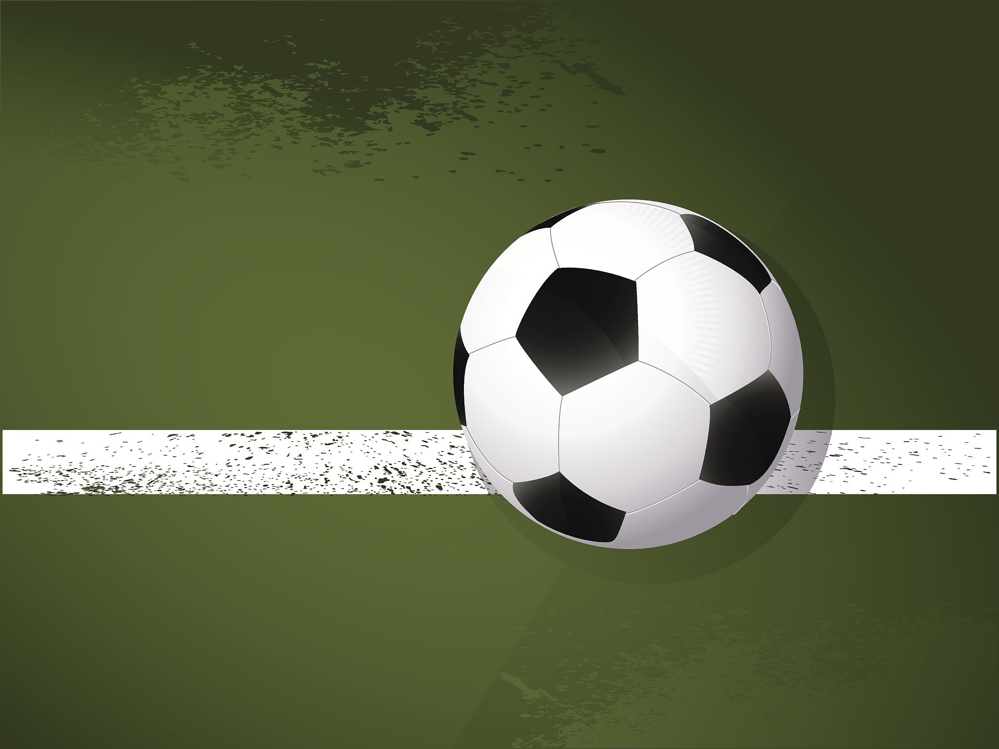 soccer ball on the field