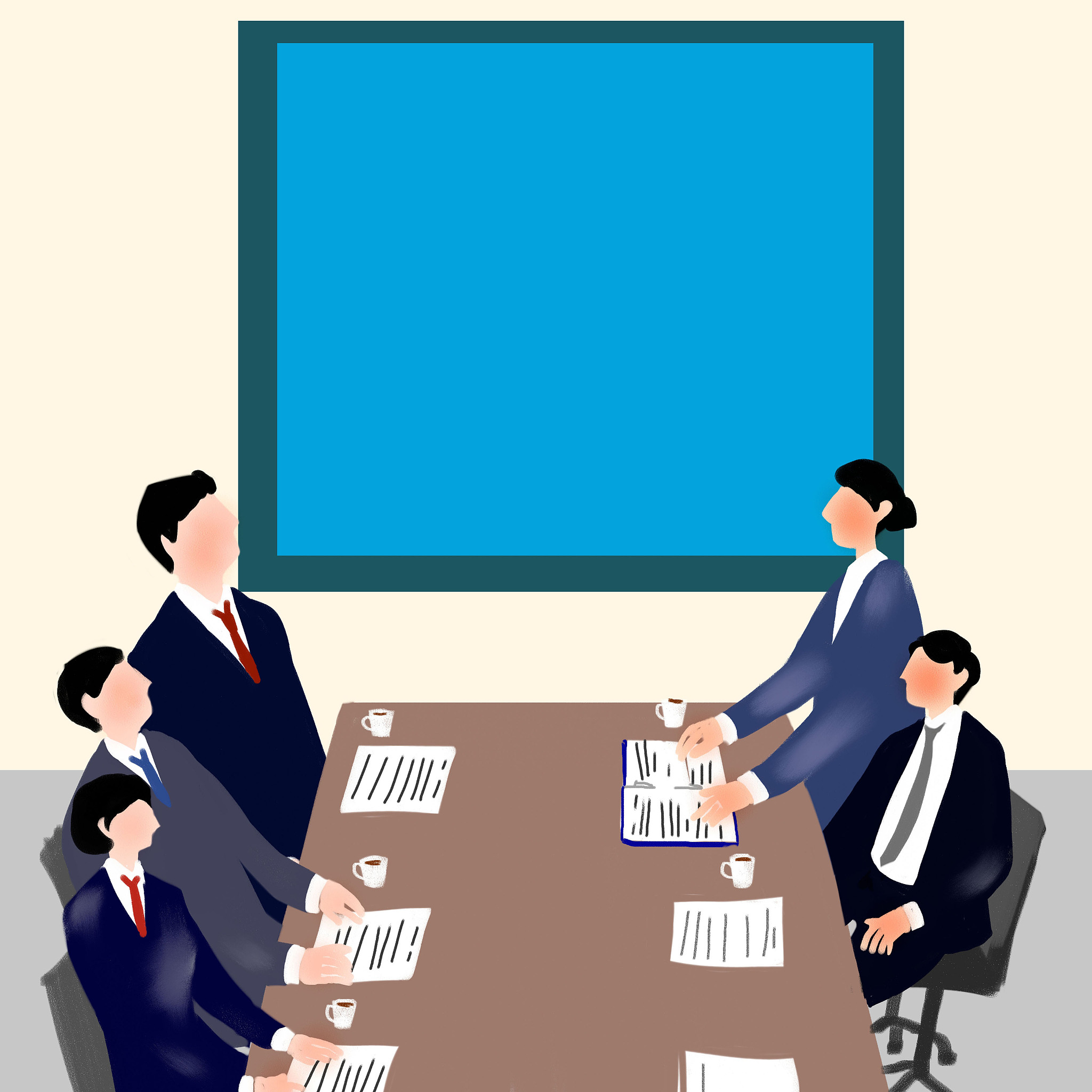 写一个三分钟左右的短视频搞笑剧本内容：公司会议上领导发表冗长发言员工们个个神游天外被叫起来回答问题的时候不知所云。