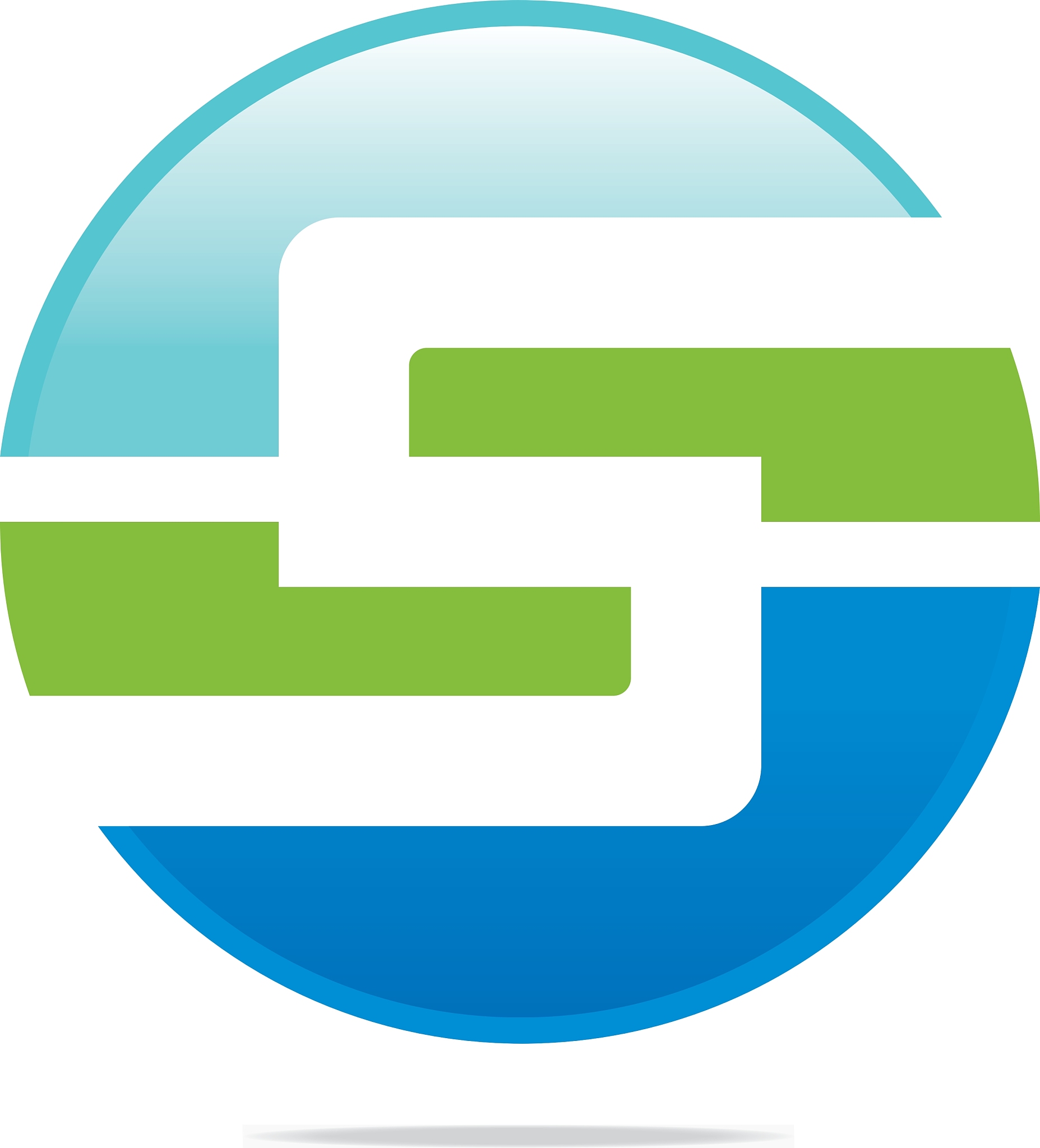 icon circle square letter s design