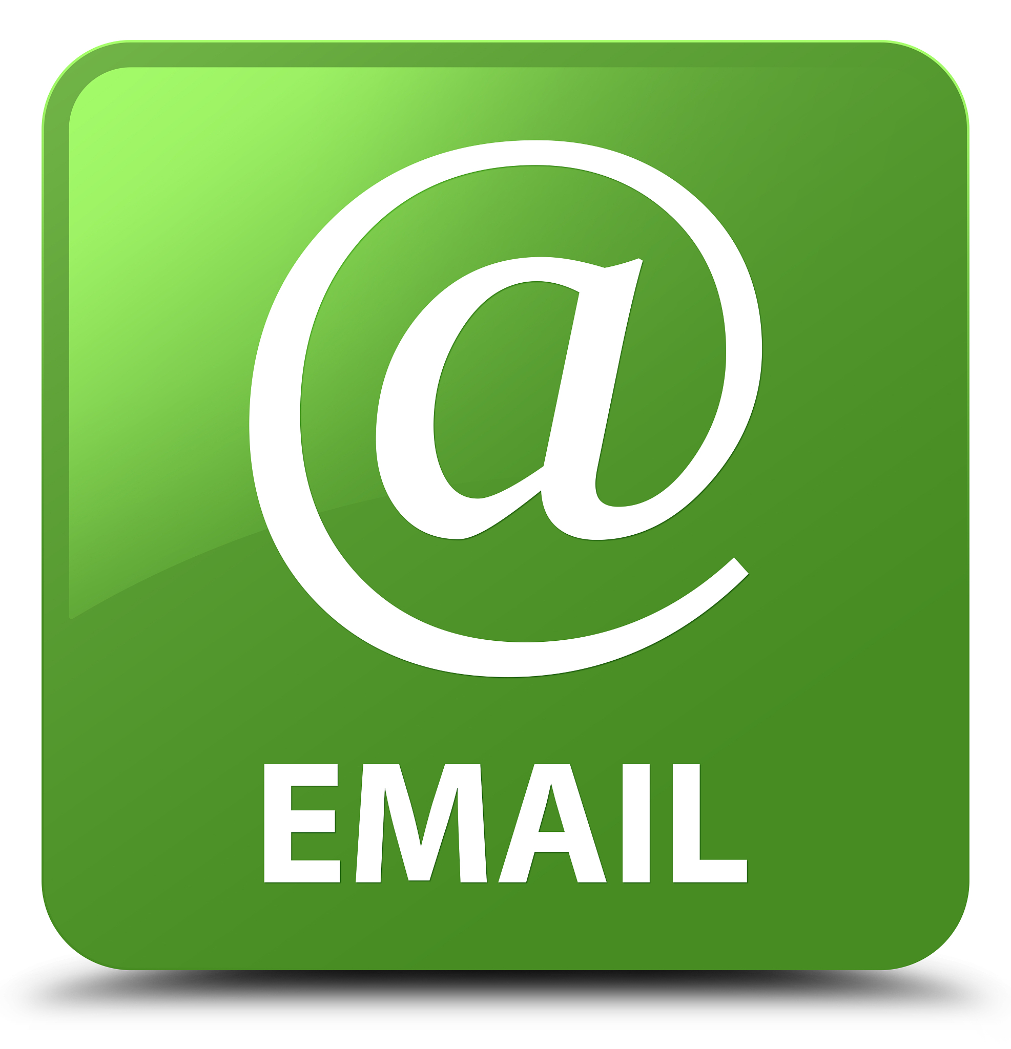 email (address icon) soft green square button