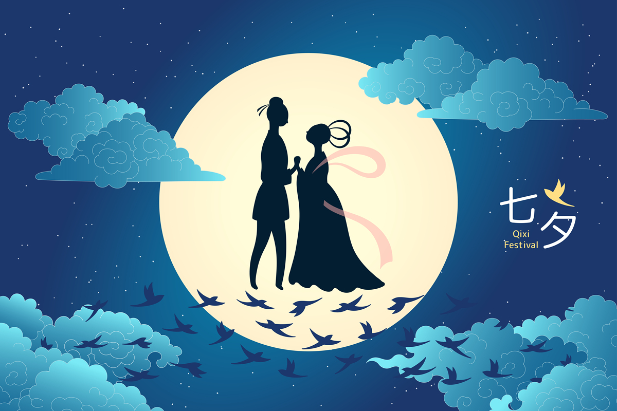 七夕节：牛郎织女鹊桥相会，祈愿爱情美满