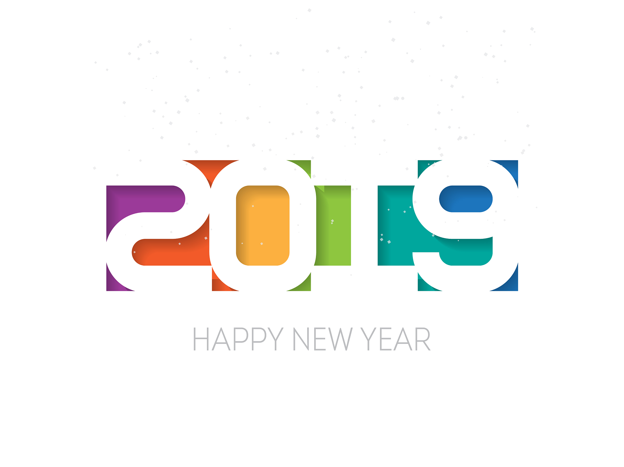 happy new year 2019 background brochure design