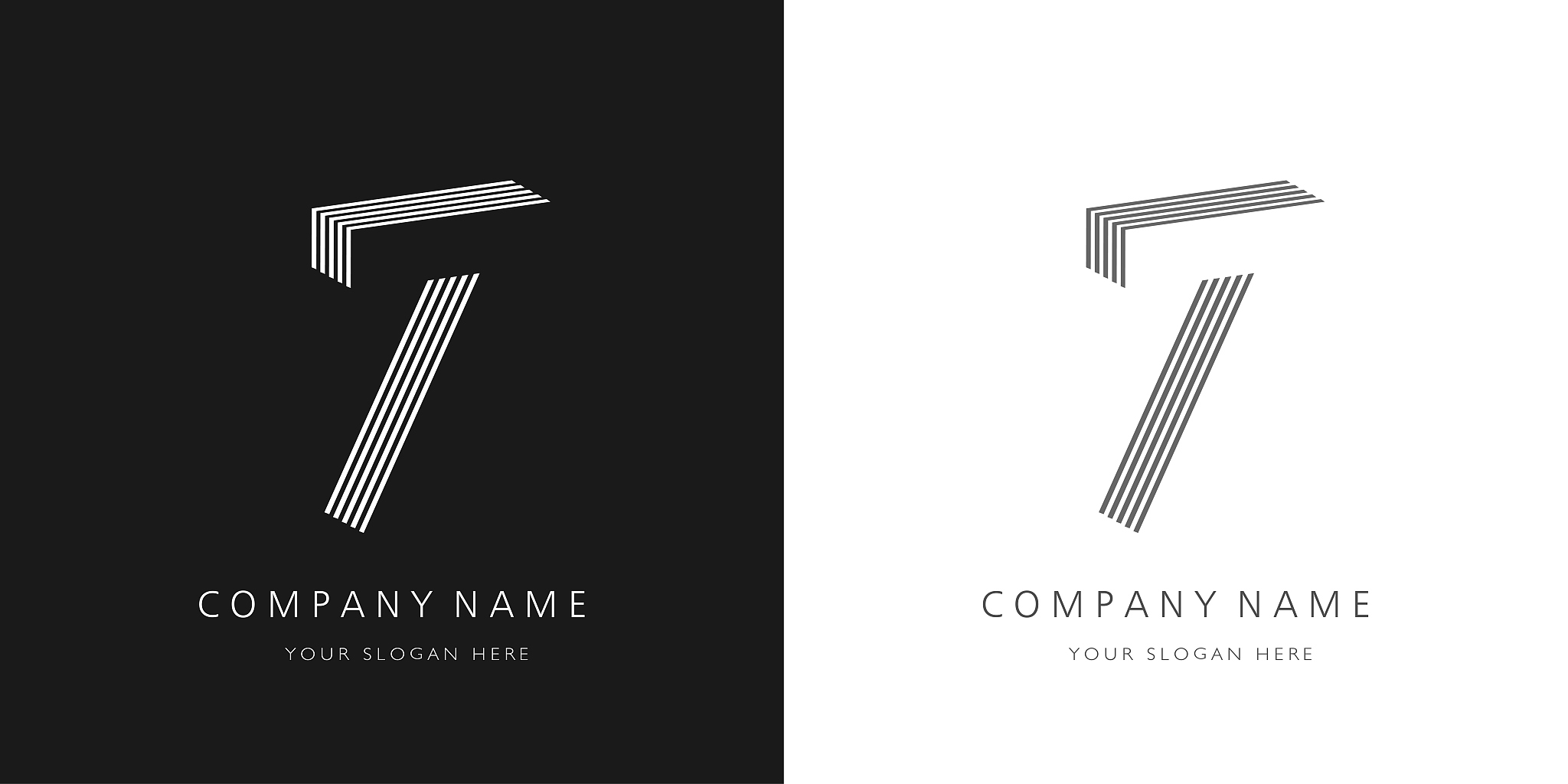 7 logo number modern design