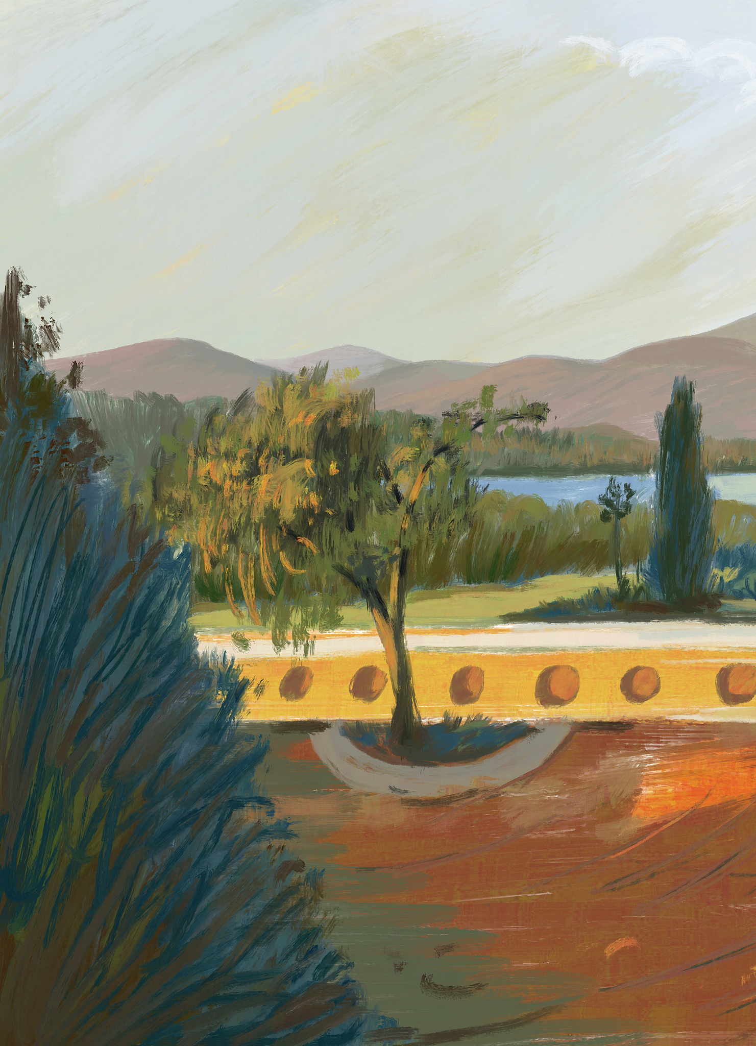 莫奈《日出·印象》构图分析：斜线、弧线与色彩的艺术