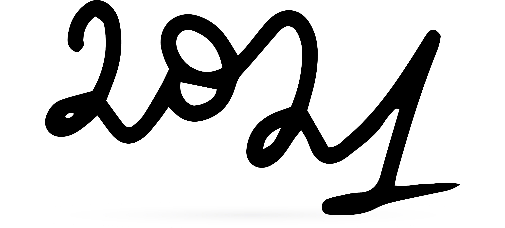 dodle lettering new year 2021 stock