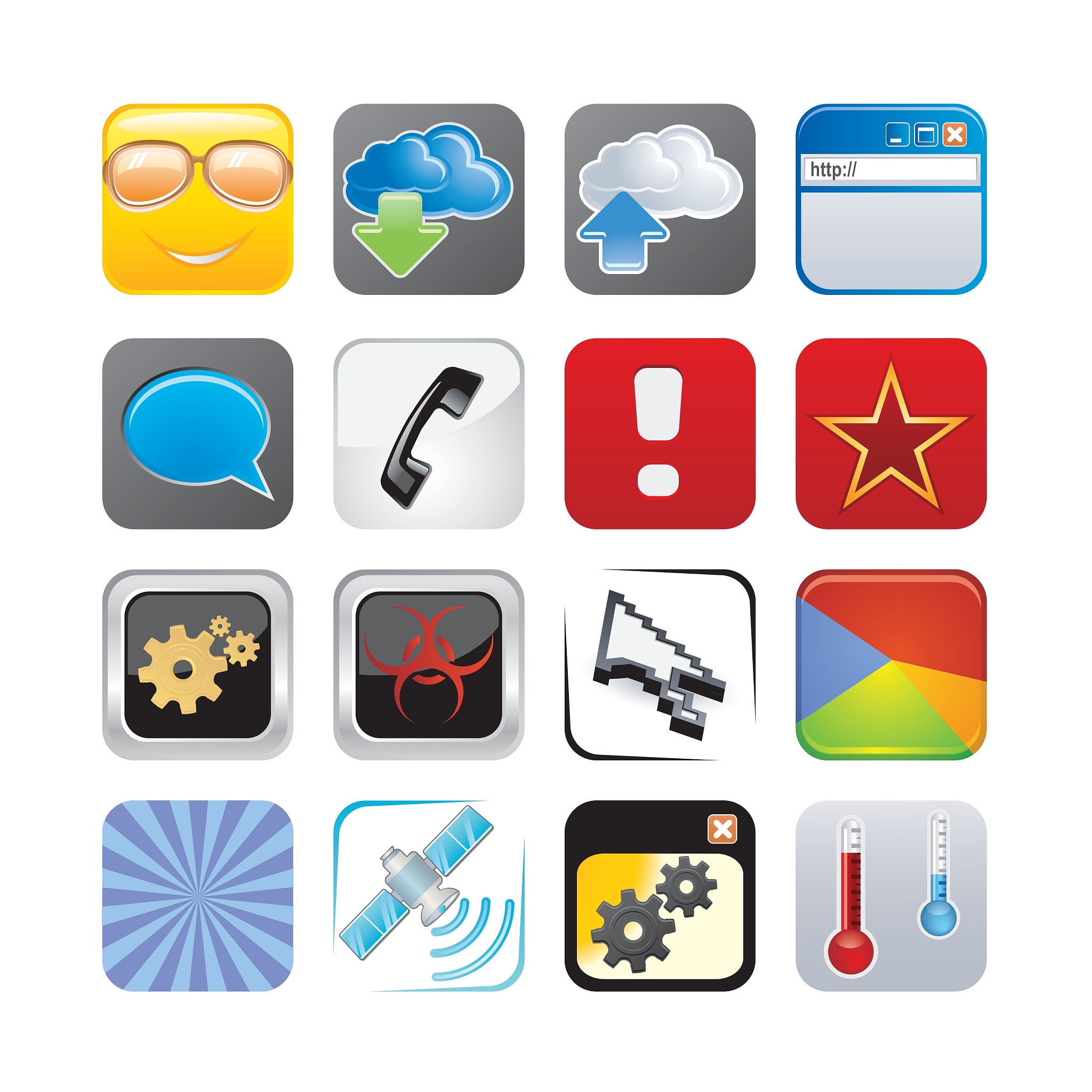 apps icon set four