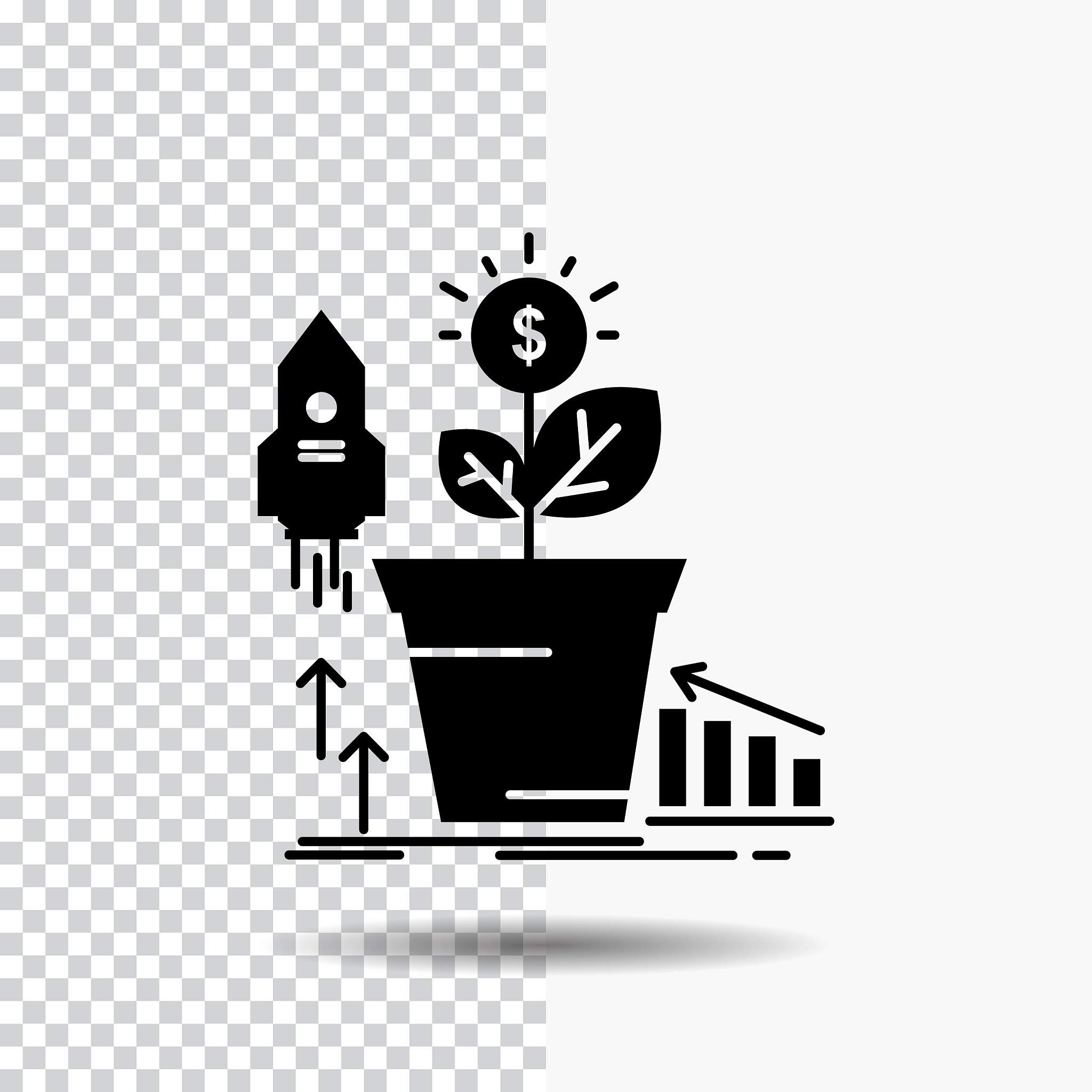 finance financial growth money profit glyph icon