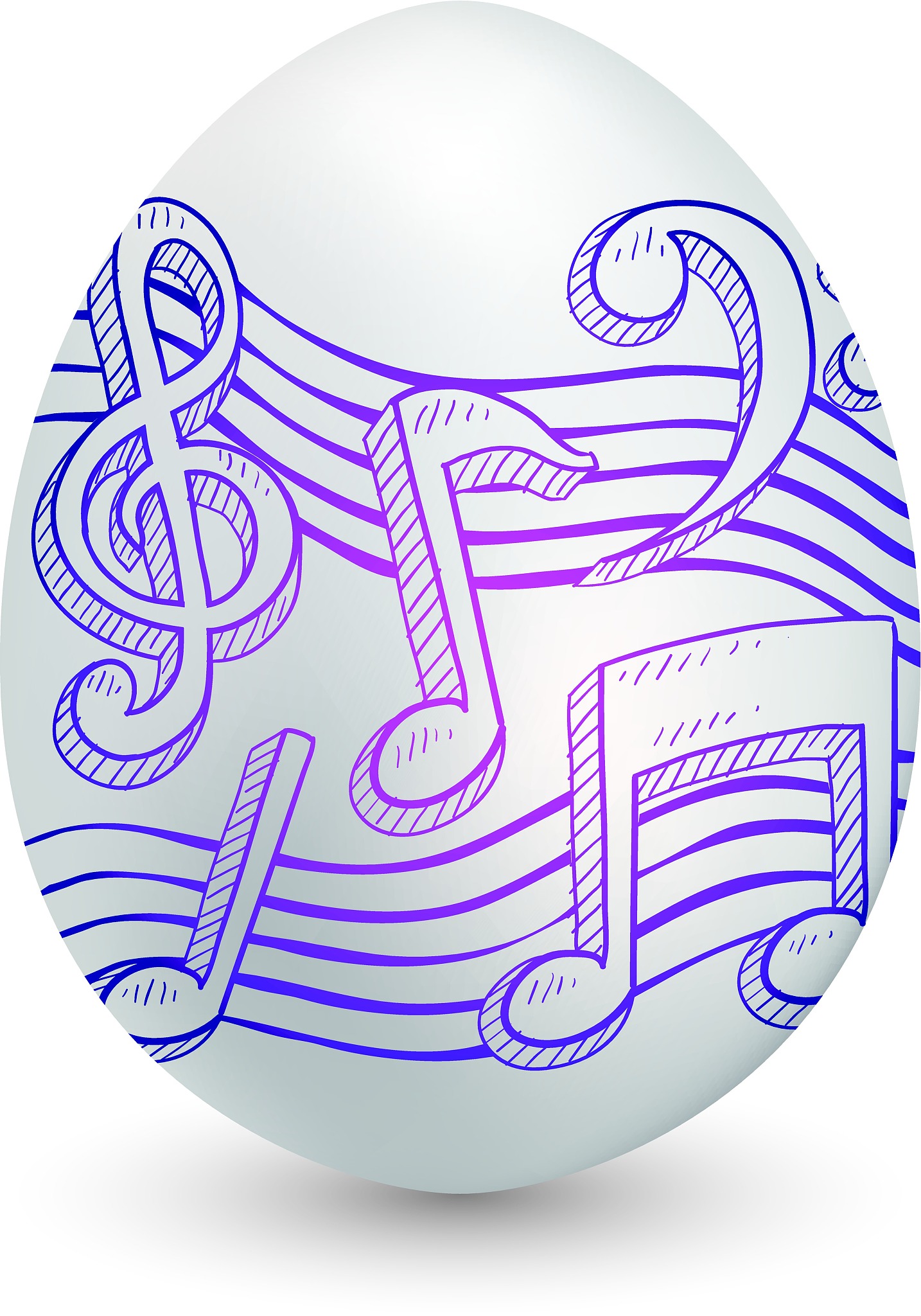 music notation easter egg vector
