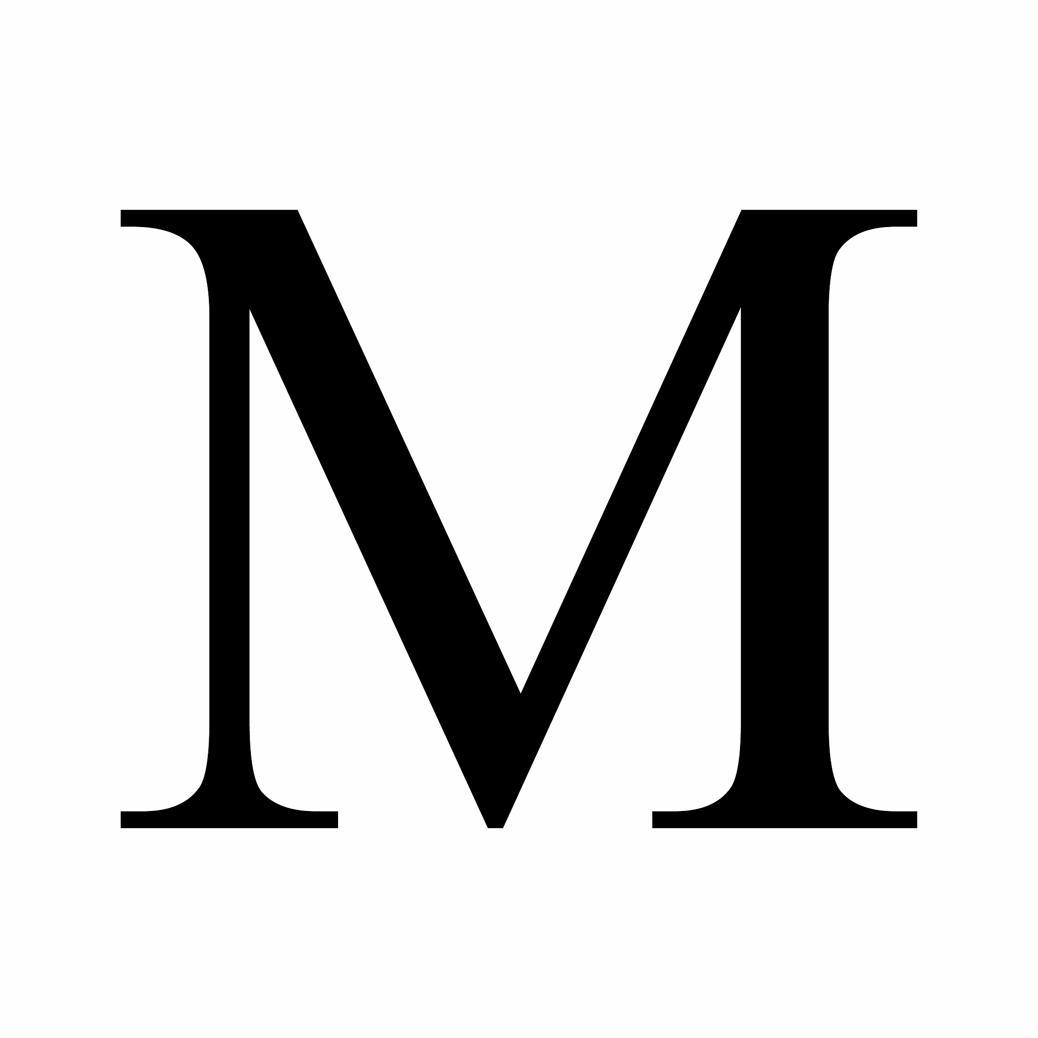 mu greek letter icon
