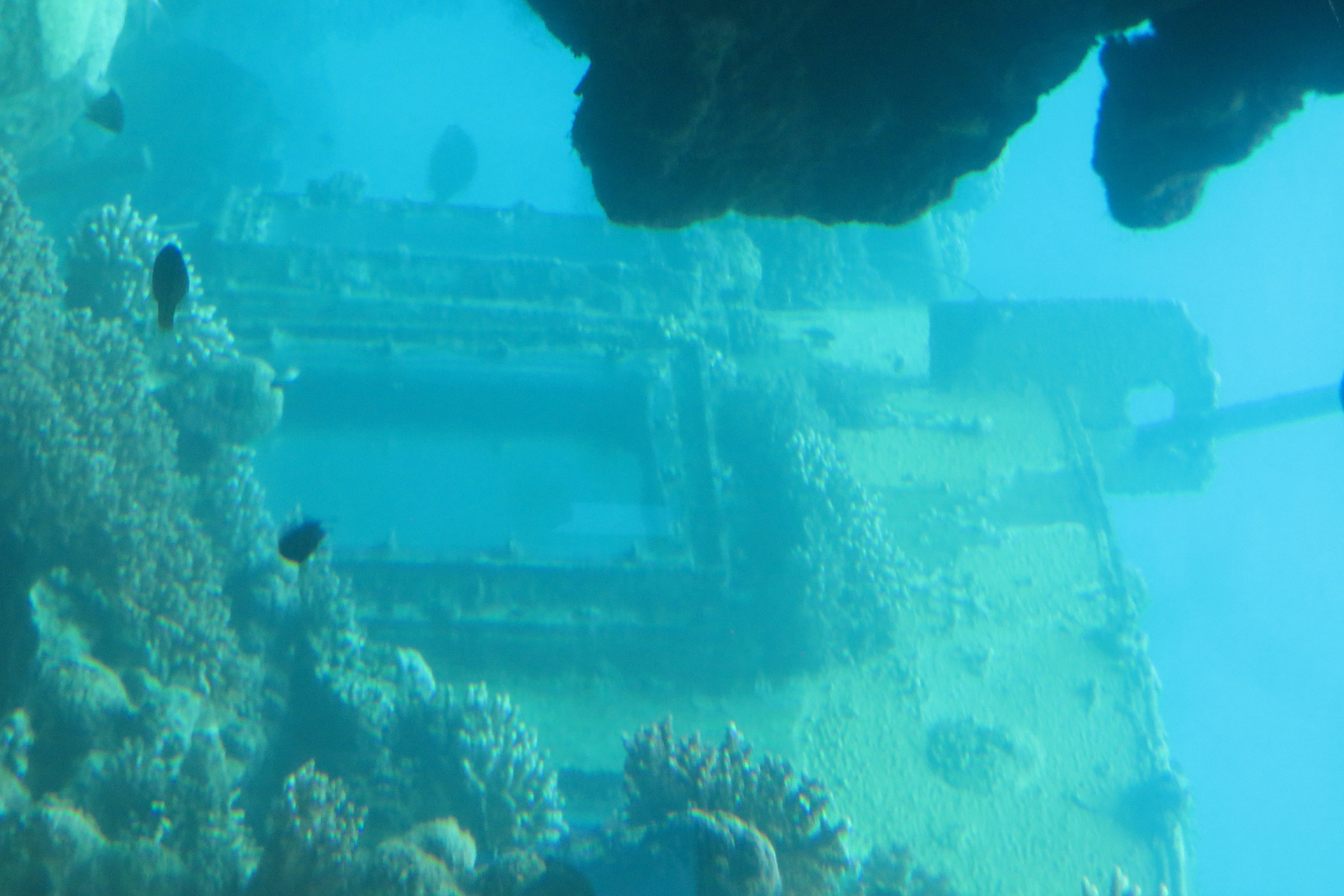 underwater wrecked ship