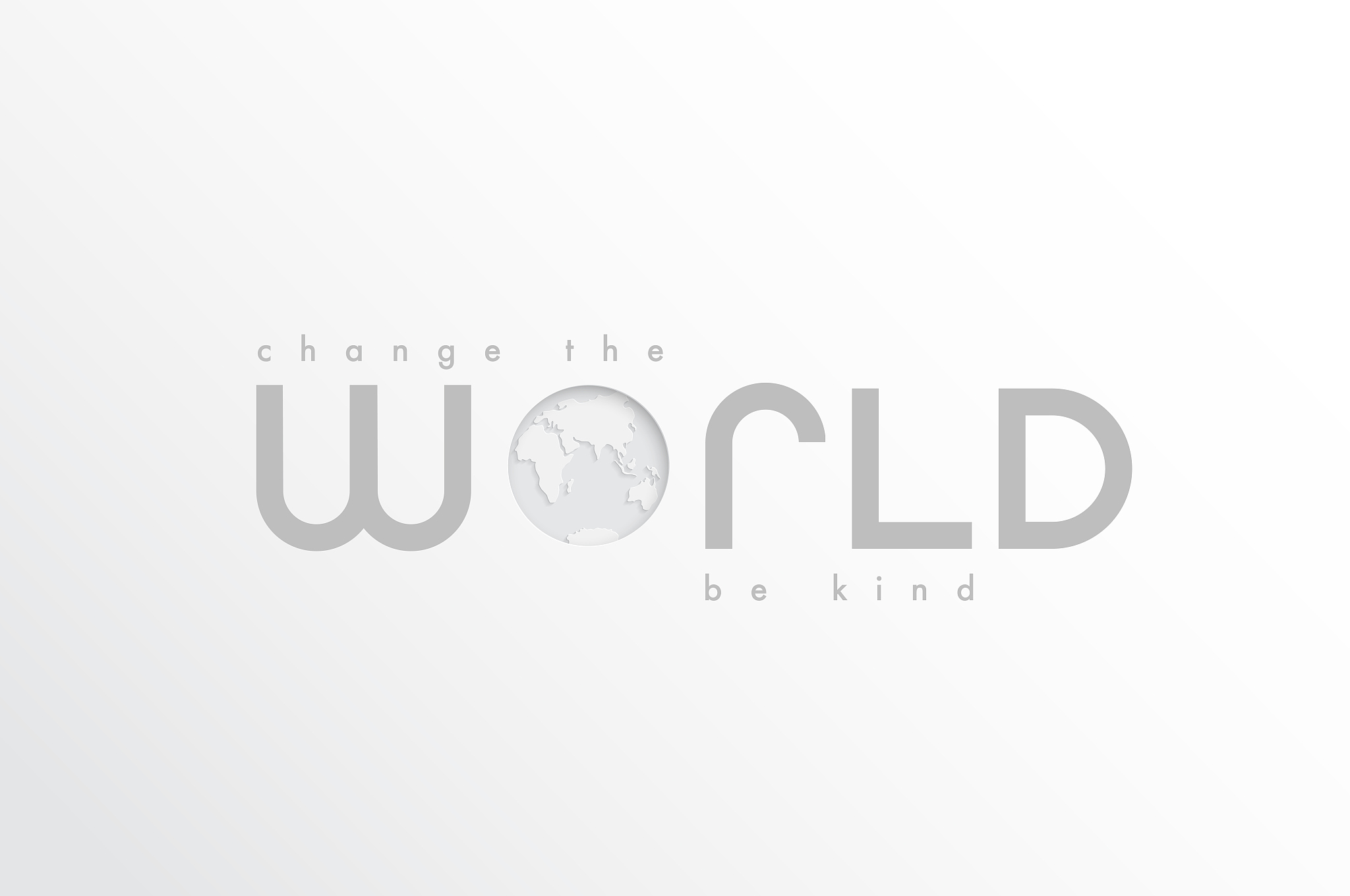 change the world be kind vector lettering.