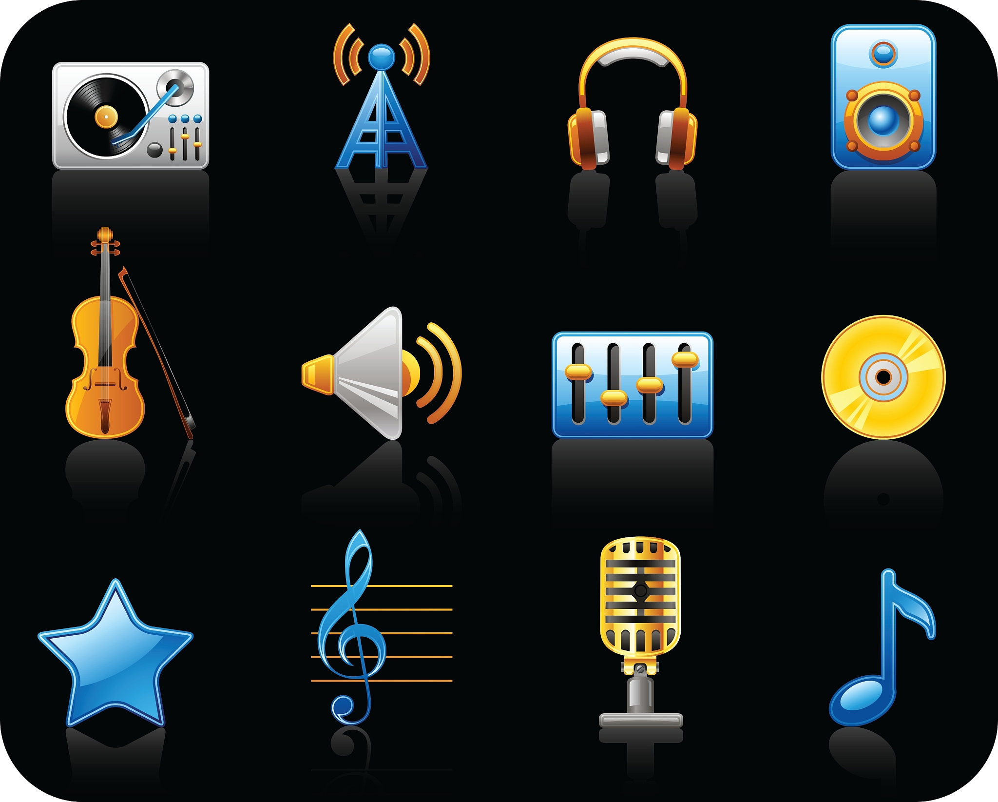 music icon set